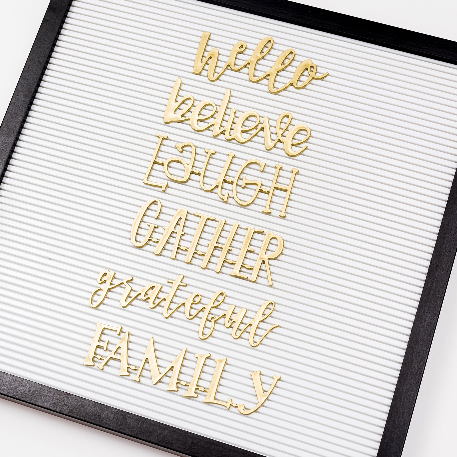 DCWV Home Gold Foil Letterboard Words Set