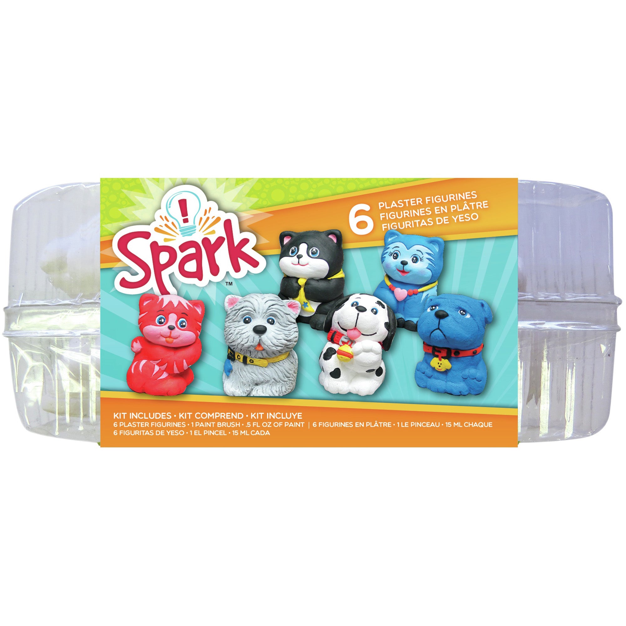 Spark Plaster Paint Your Own Cats & Dogs - Makes 6