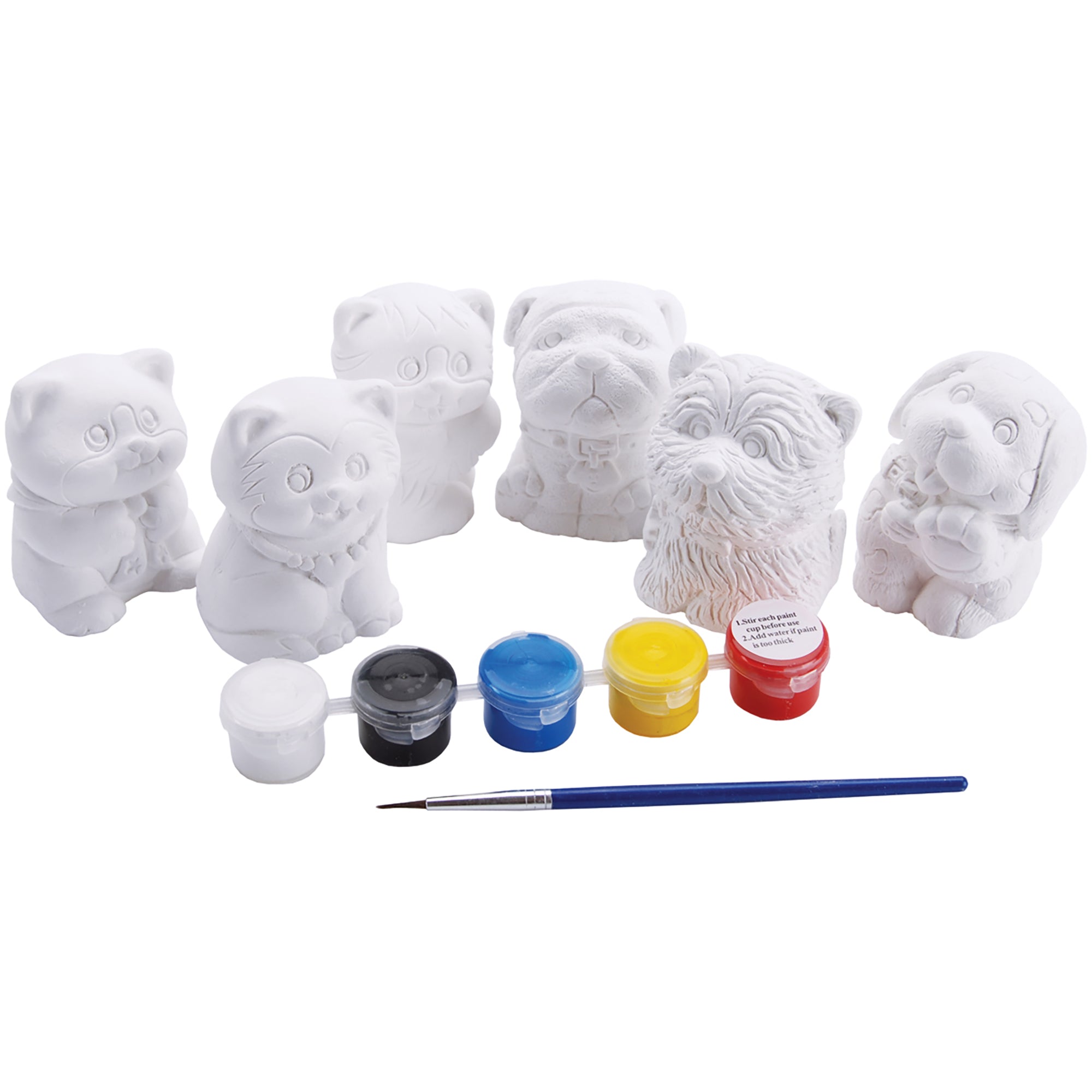 Spark Plaster Paint Your Own Cats & Dogs - Makes 6
