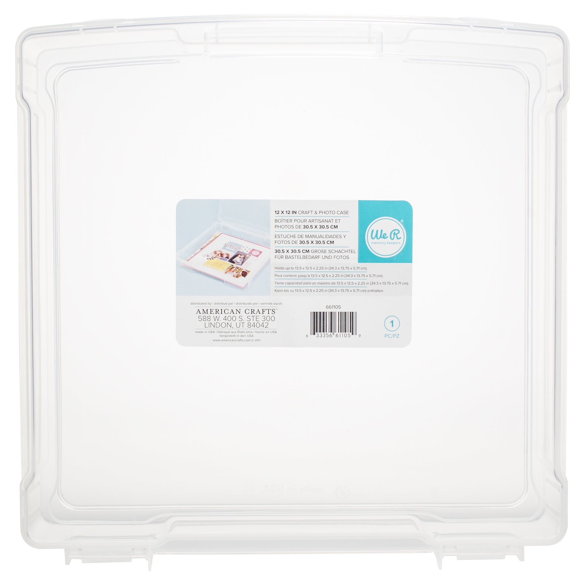 We R Large Flat Translucent Plastic Storage Case