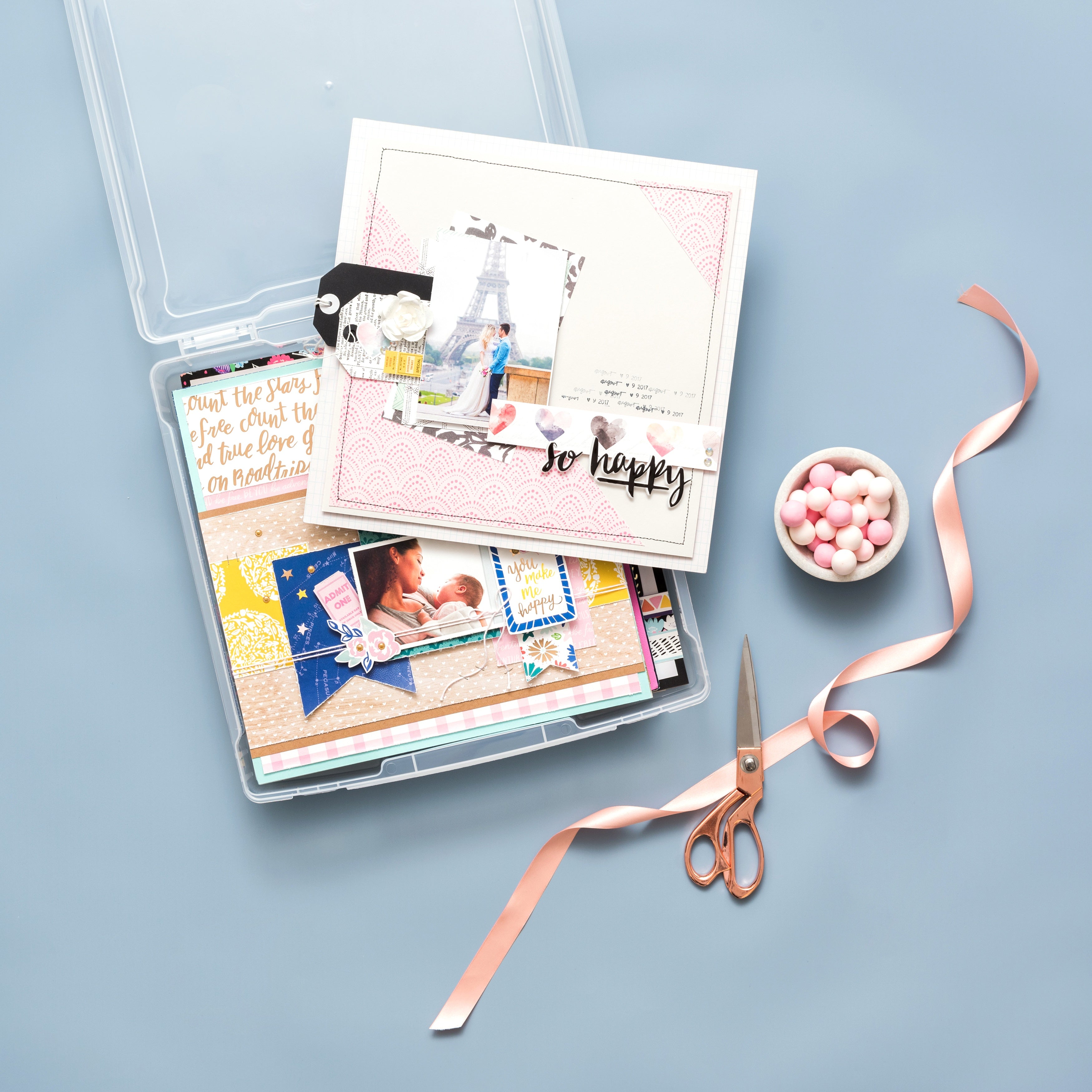 We R Large Flat Translucent Plastic Storage Case