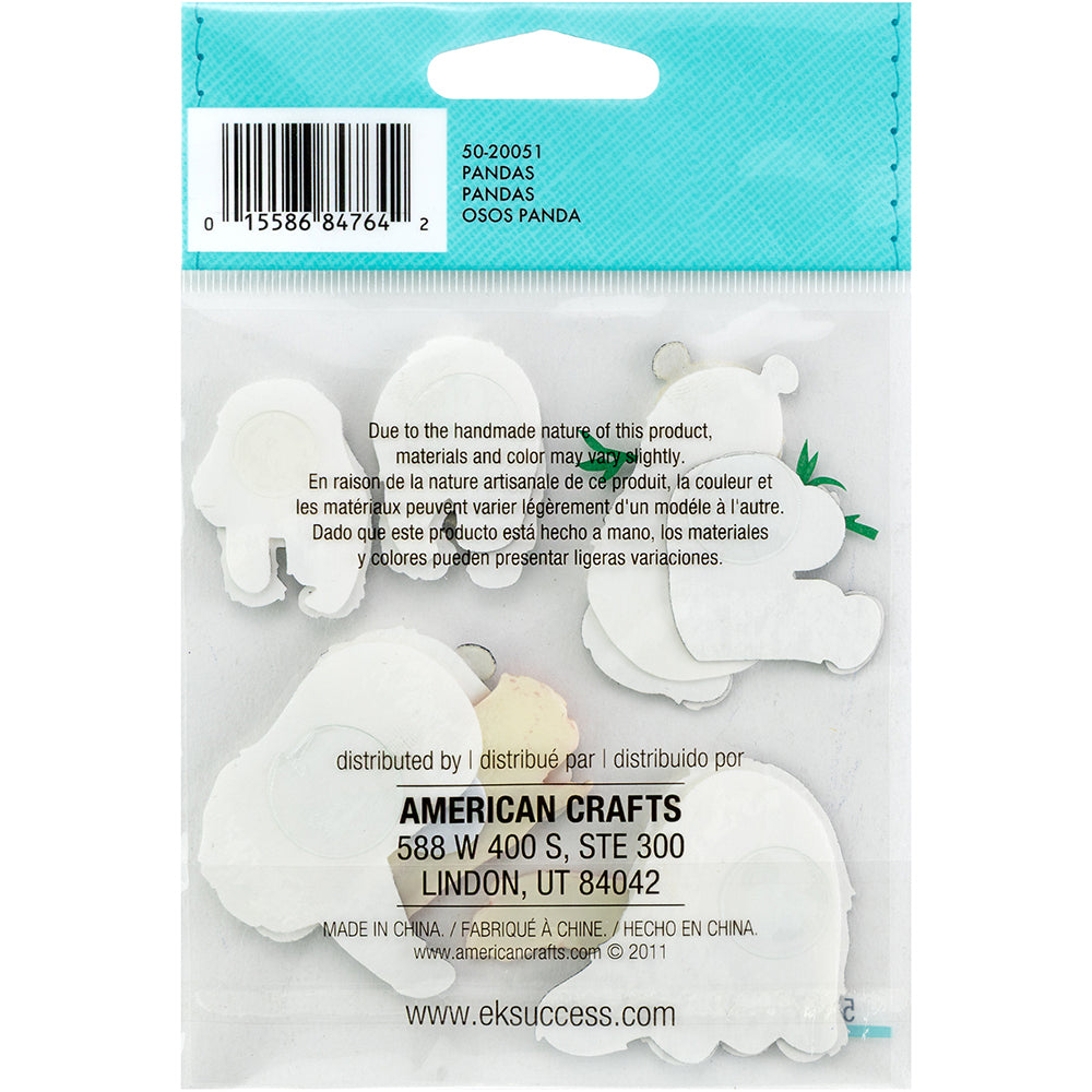 Jolee's Boutique Dimensional Stickers - Pandas, 4pcs