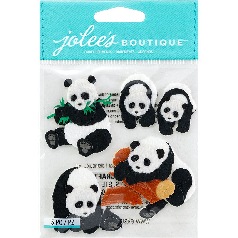Jolee's Boutique Dimensional Stickers - Pandas, 4pcs