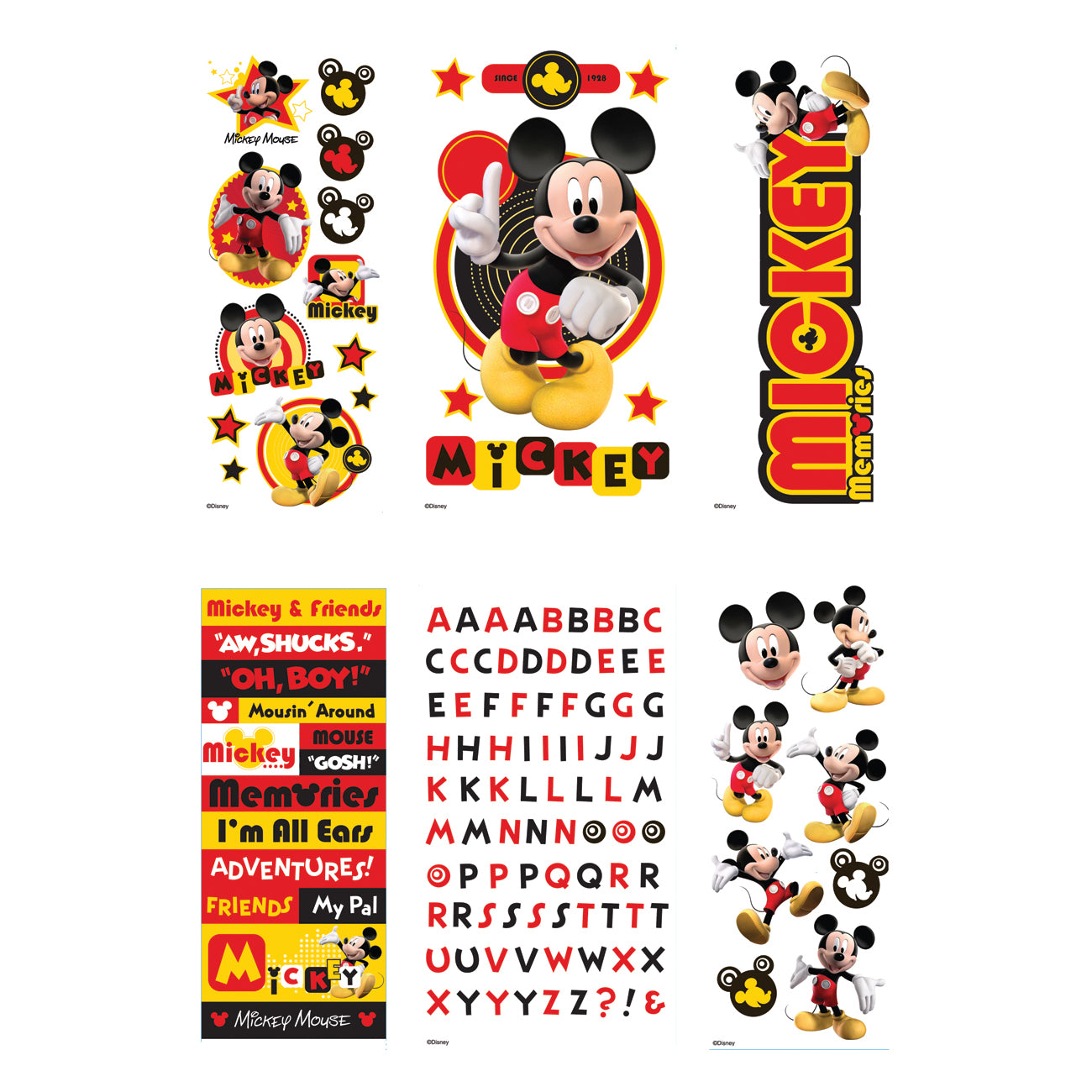 EK Disney Value Sticker Set - Mixed Mickey Designs, 132 stickers
