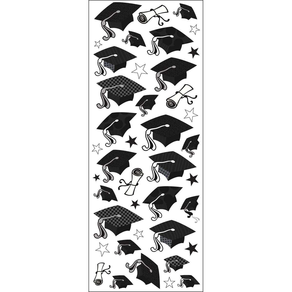 Sticko Dimensional Stickers - Graduation, 12pcs
