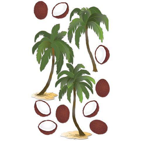 Jolee's Boutique Le Grande Dimensional Stickers - Coconut Palms, 12pcs
