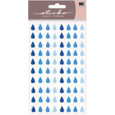 Sticko Dimensional Stickers-Raindrops