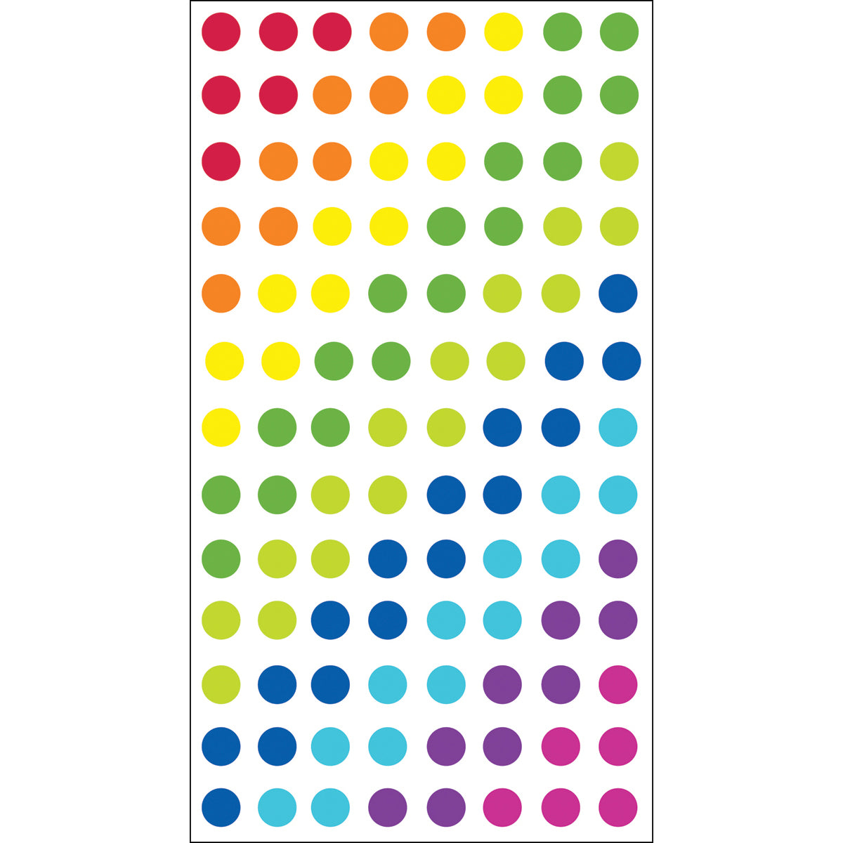 Sticko Dimensional Stickers - Dots - Brights, 104pcs