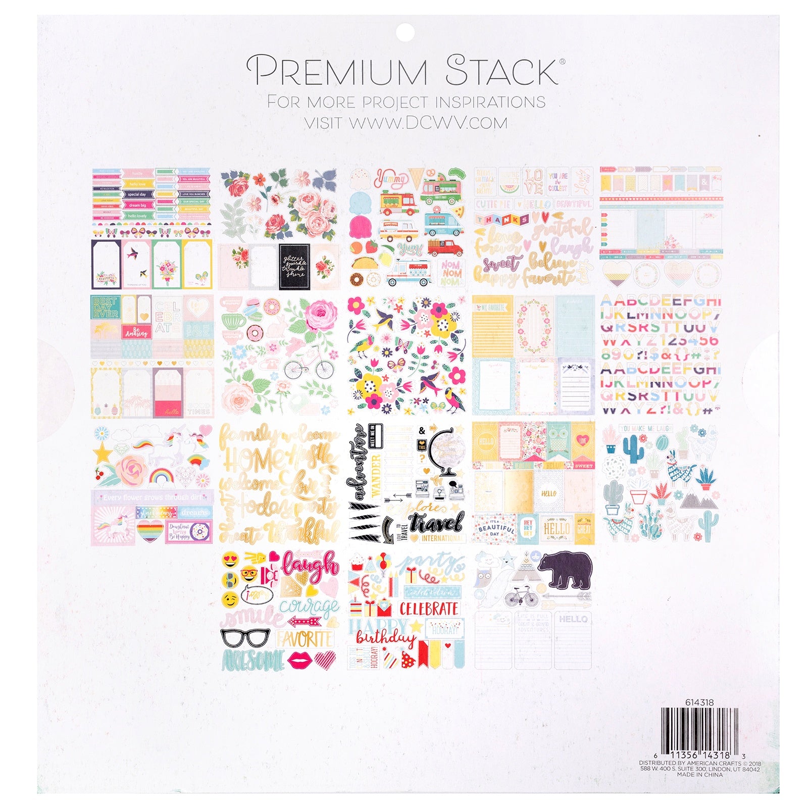 DCWV Double-Sided 12x12" Cardstock Stack - Die-Cut Shapes