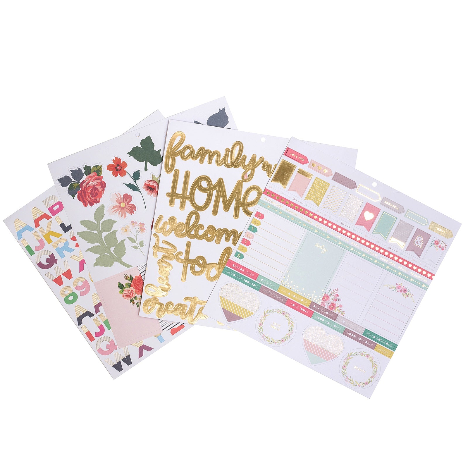 DCWV Double-Sided 12x12" Cardstock Stack - Die-Cut Shapes