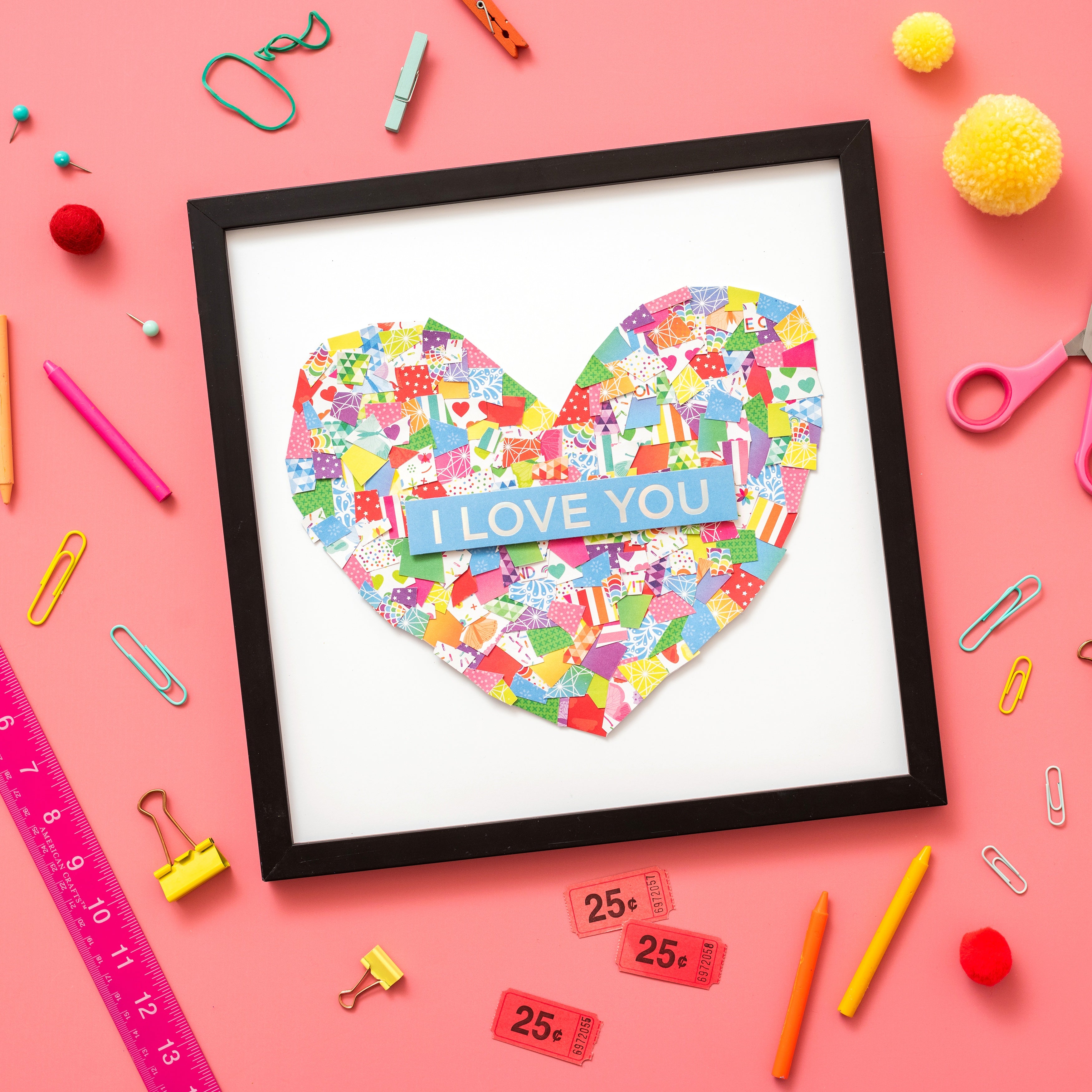 DCWV Double-Sided 12x12" Cardstock Stack - Rainbow Splash, with Foil