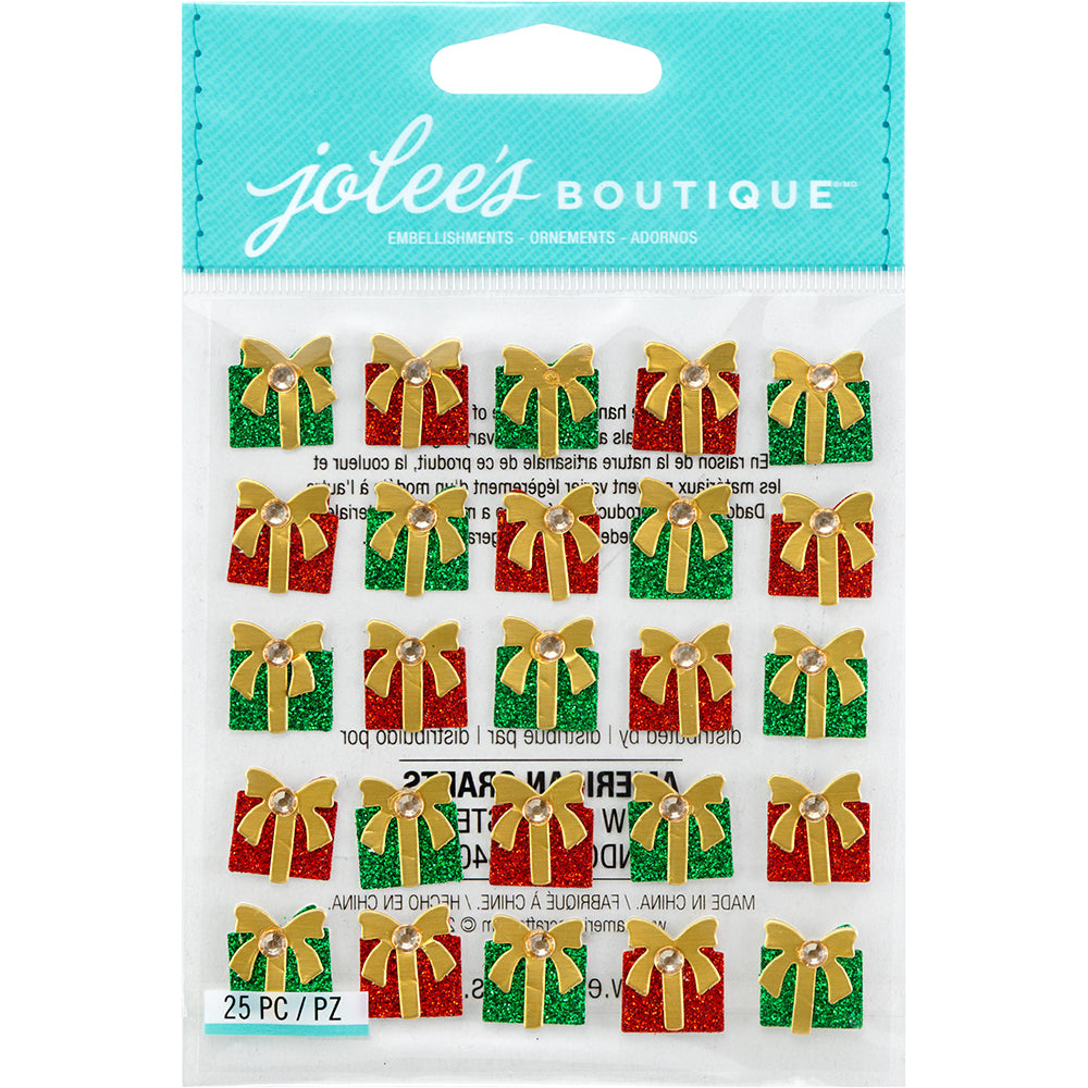 Jolee's Cabochon Dimensional Repeat Stickers - Christmas Present, 25pcs