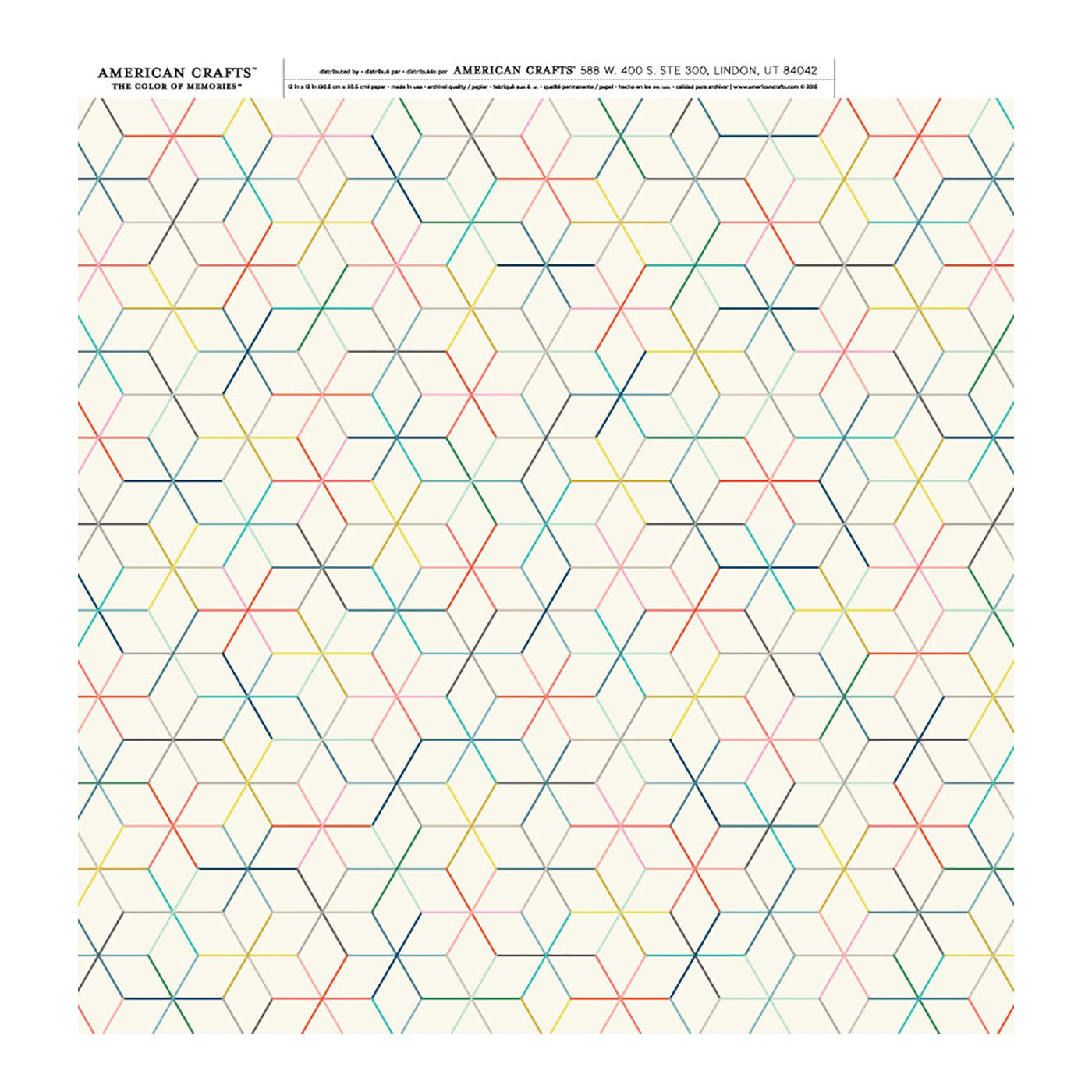 American Crafts Everyday Single-Sided 12x12" Cardstock - 25 sheets, Assorted Styles