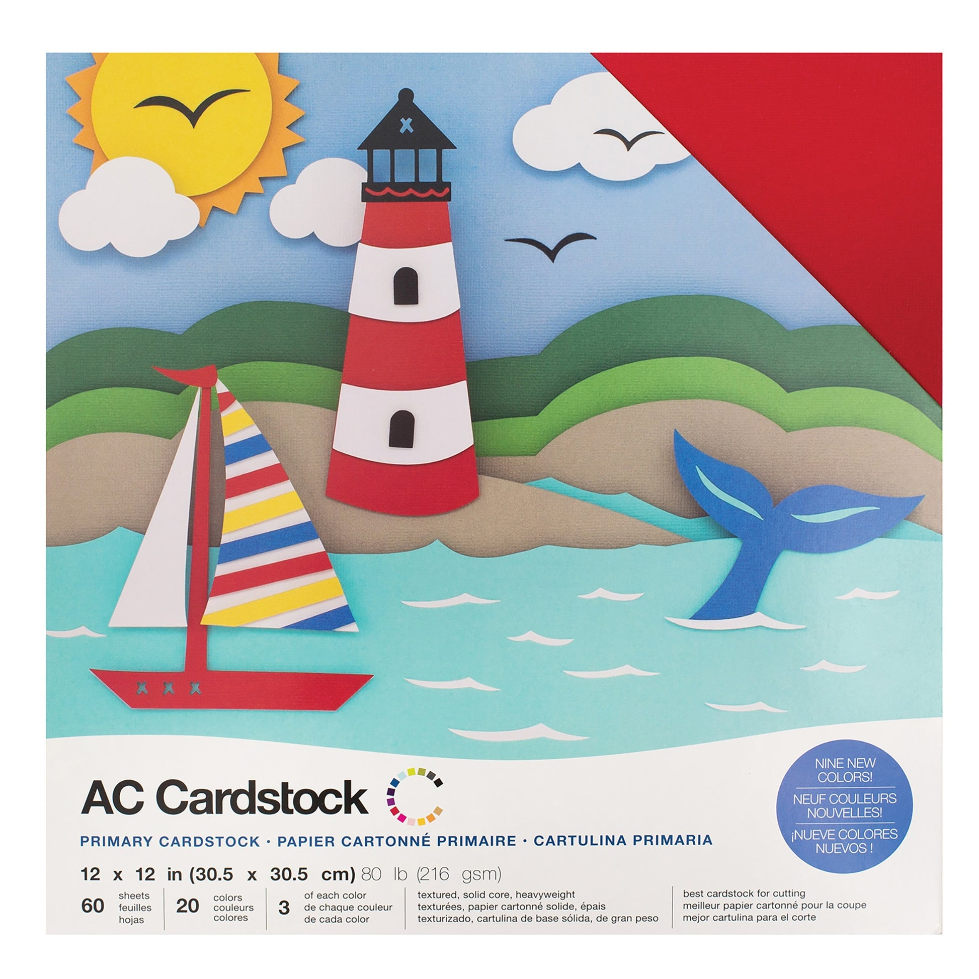 AC Cardstock Textured 12x12" Solid Color Variety Pack