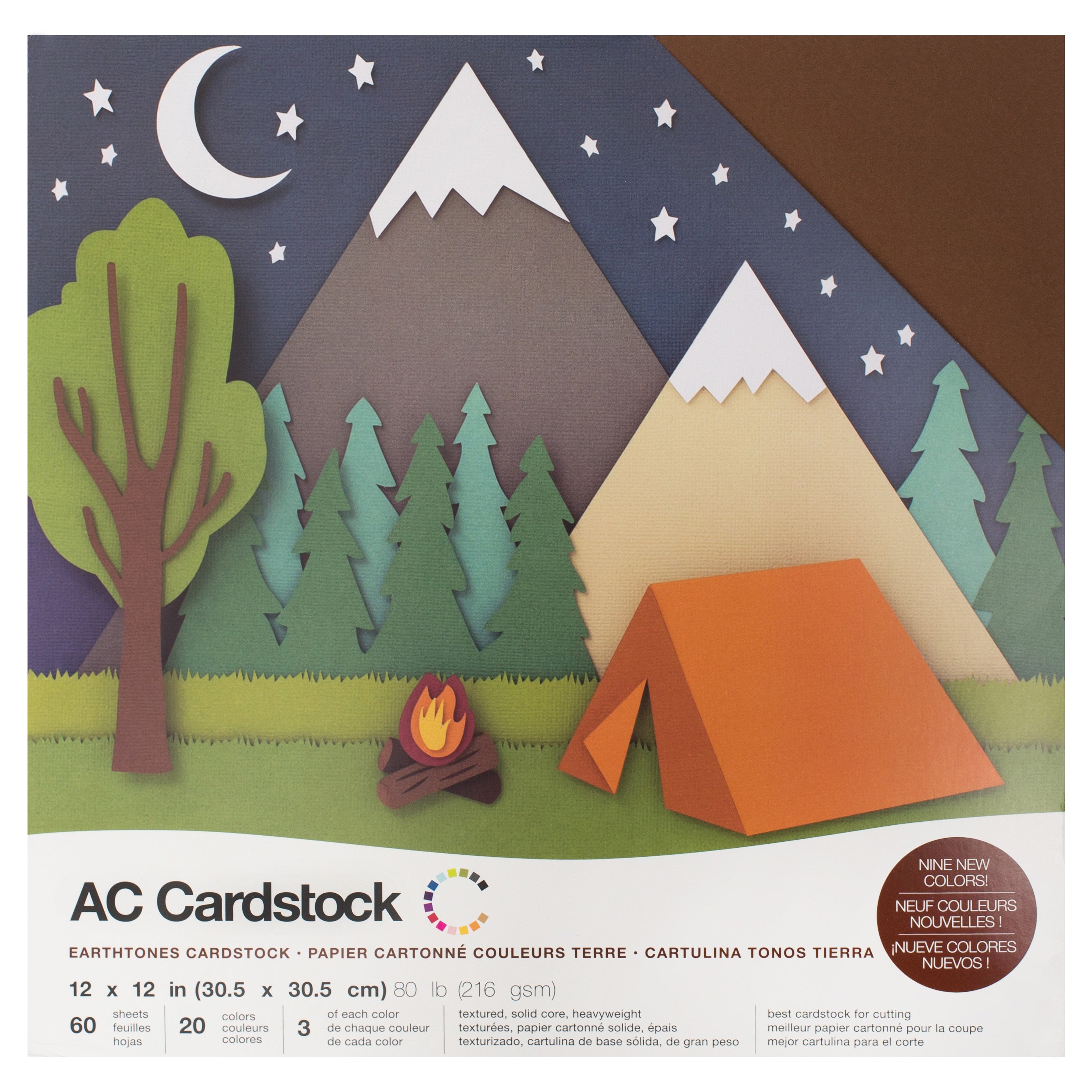 AC Cardstock Textured 12x12" Solid Color Variety Pack