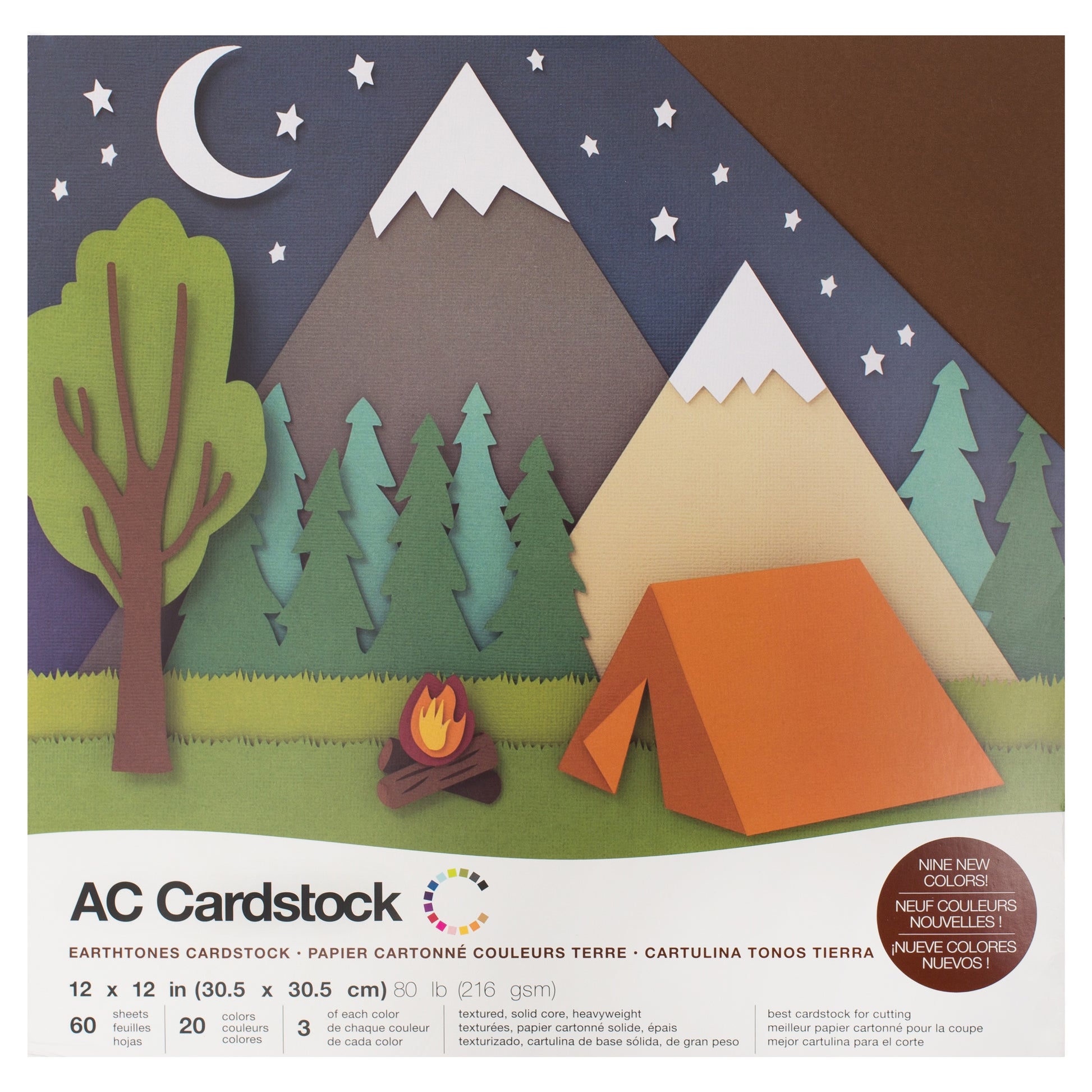 AC Cardstock Textured 12x12" Solid Color Variety Pack
