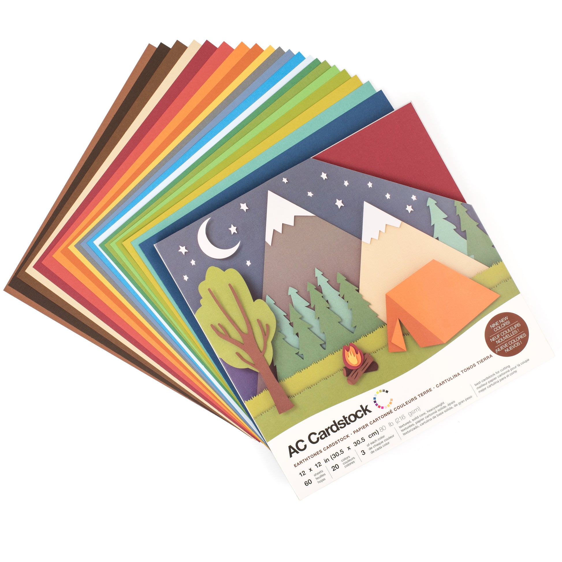 AC Cardstock Textured 12x12" Solid Color Variety Pack