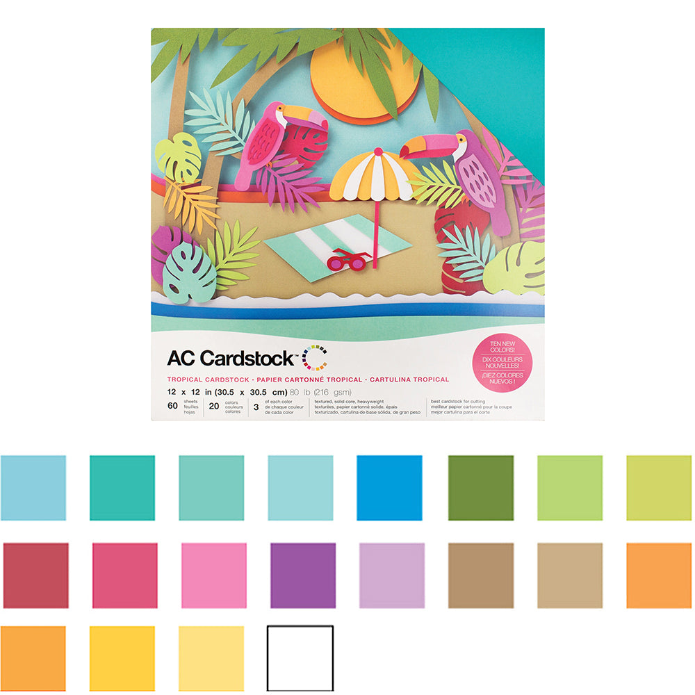 AC Cardstock Textured 12x12" Solid Color Variety Pack