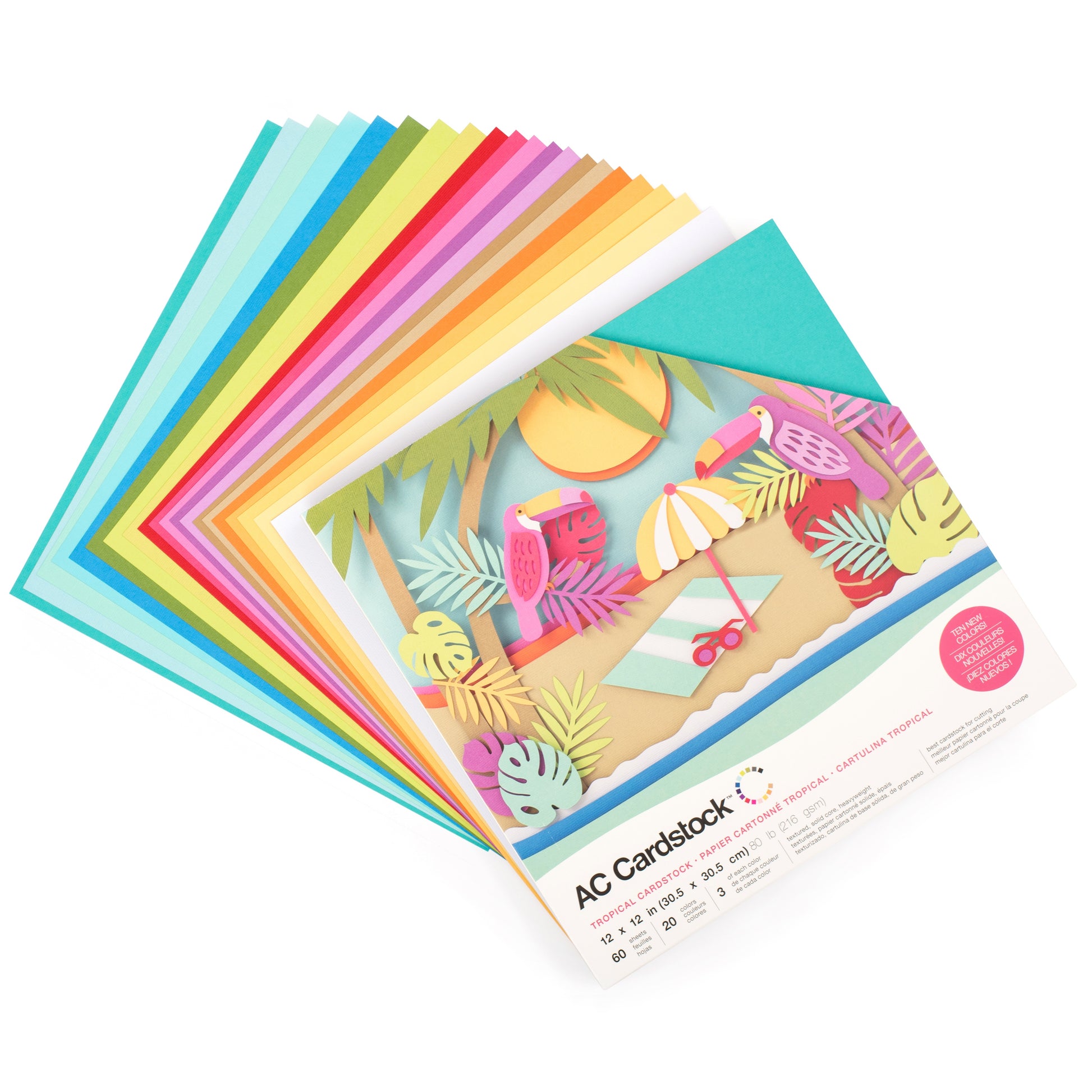 AC Cardstock Textured 12x12" Solid Color Variety Pack
