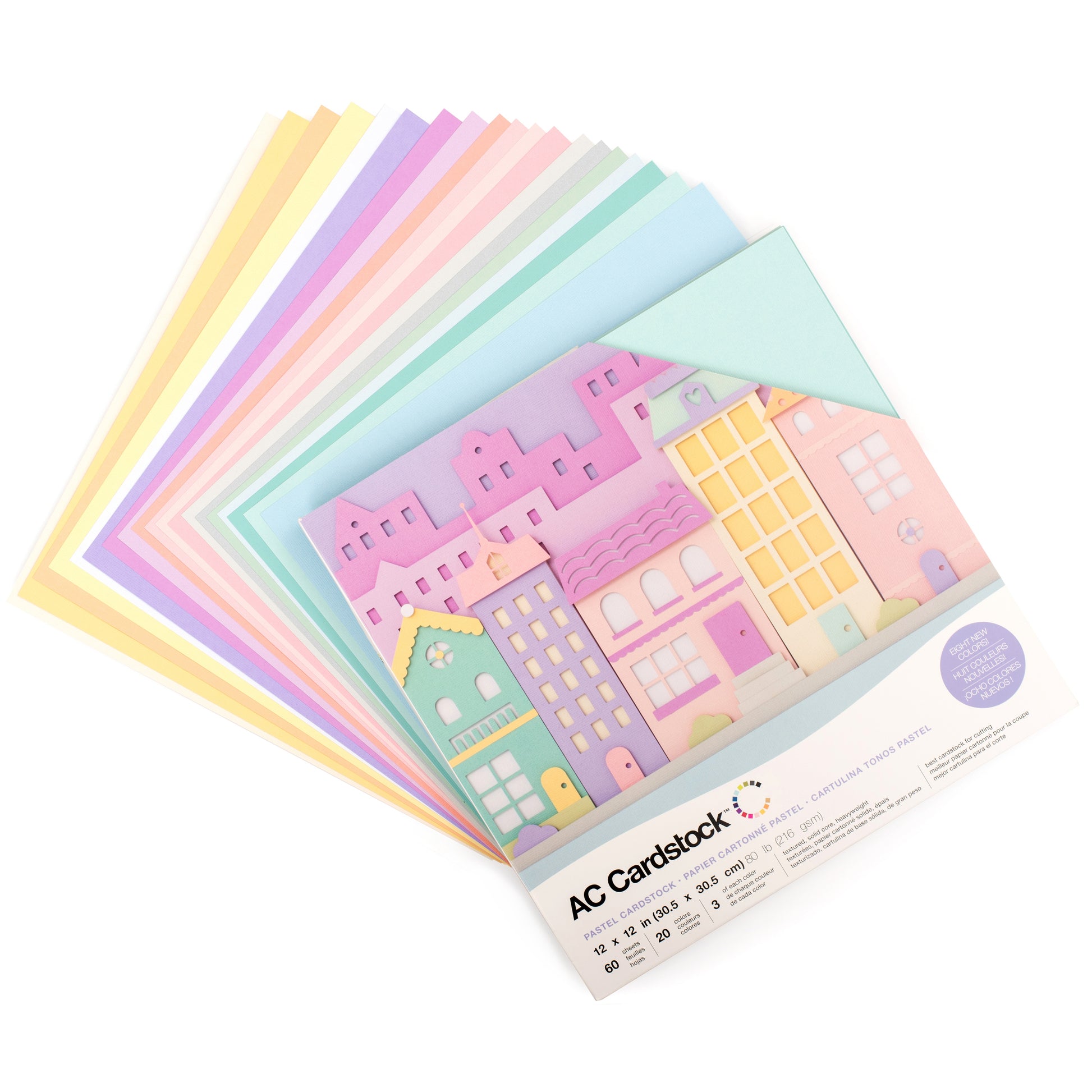 AC Cardstock Textured 12x12" Solid Color Variety Pack