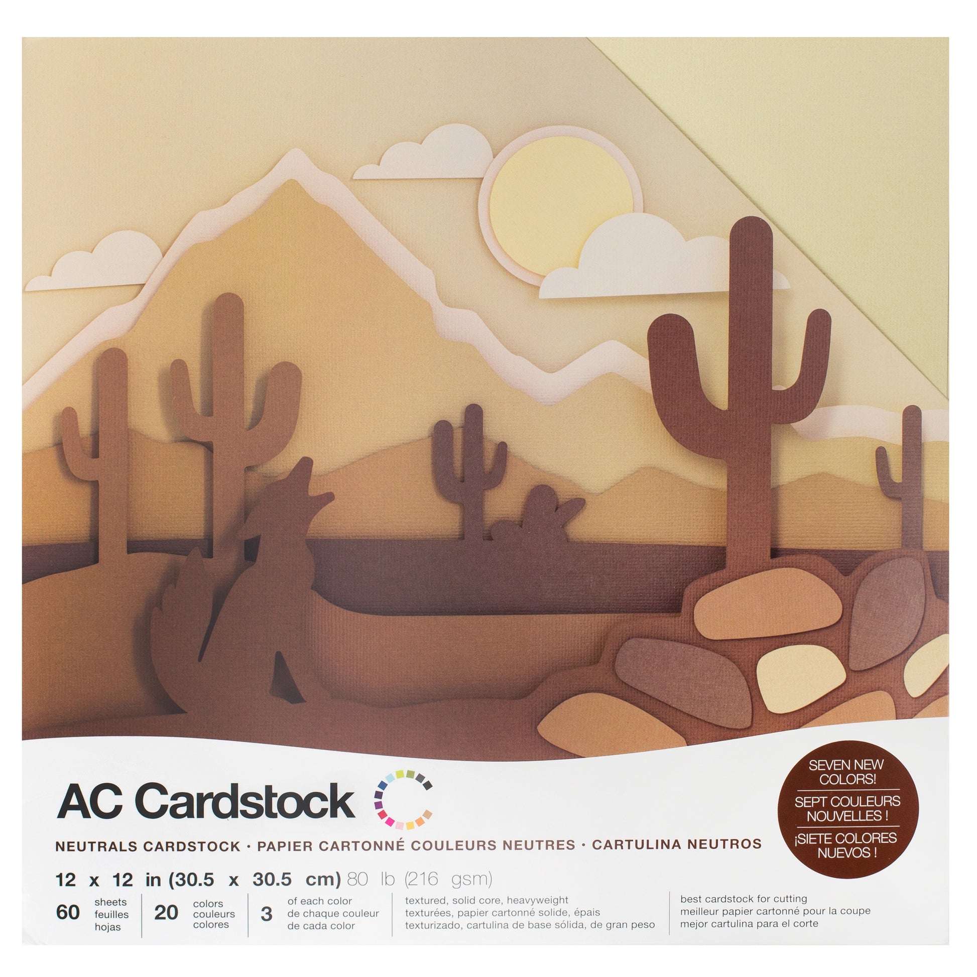 AC Cardstock Textured 12x12" Solid Color Variety Pack