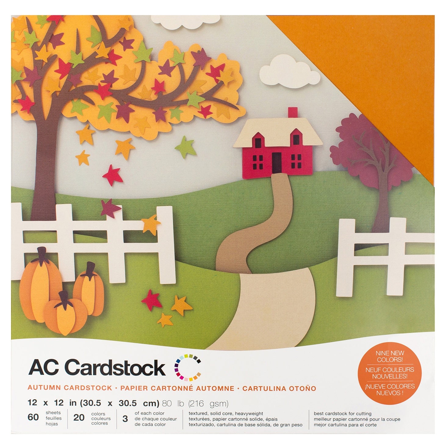 AC Cardstock Textured 12x12" Solid Color Variety Pack