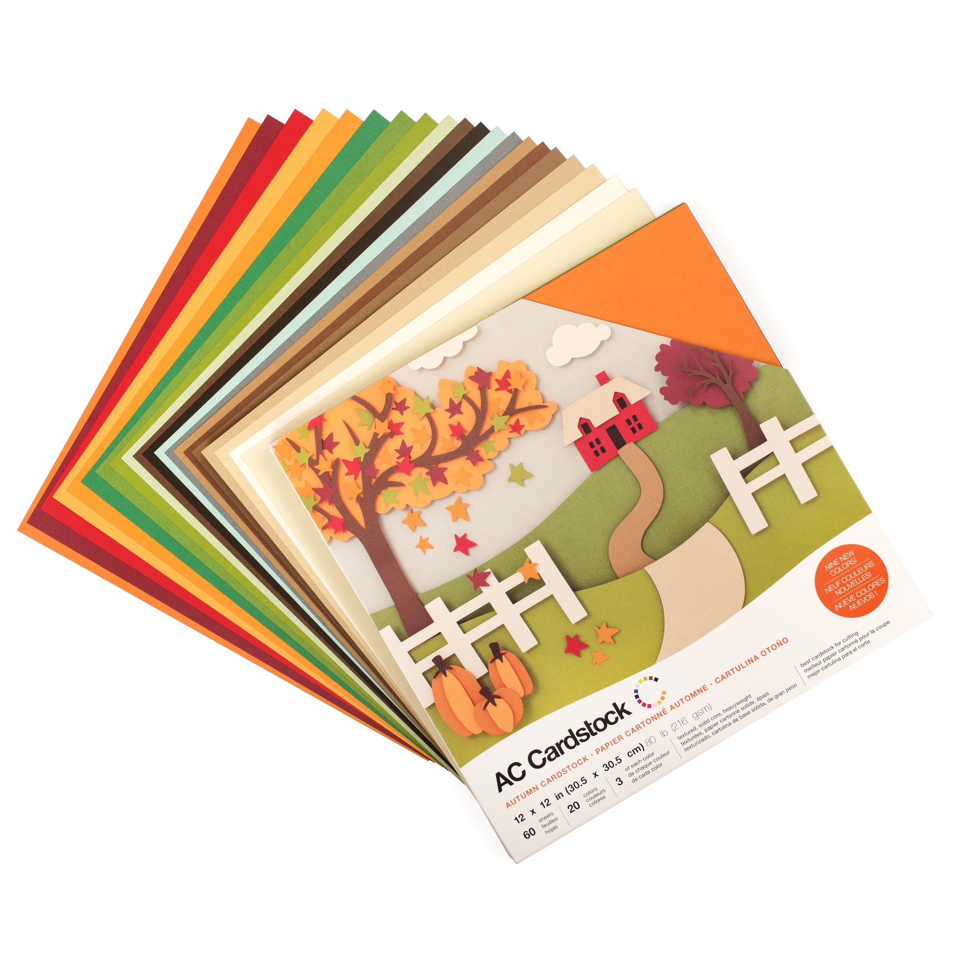 AC Cardstock Textured 12x12" Solid Color Variety Pack
