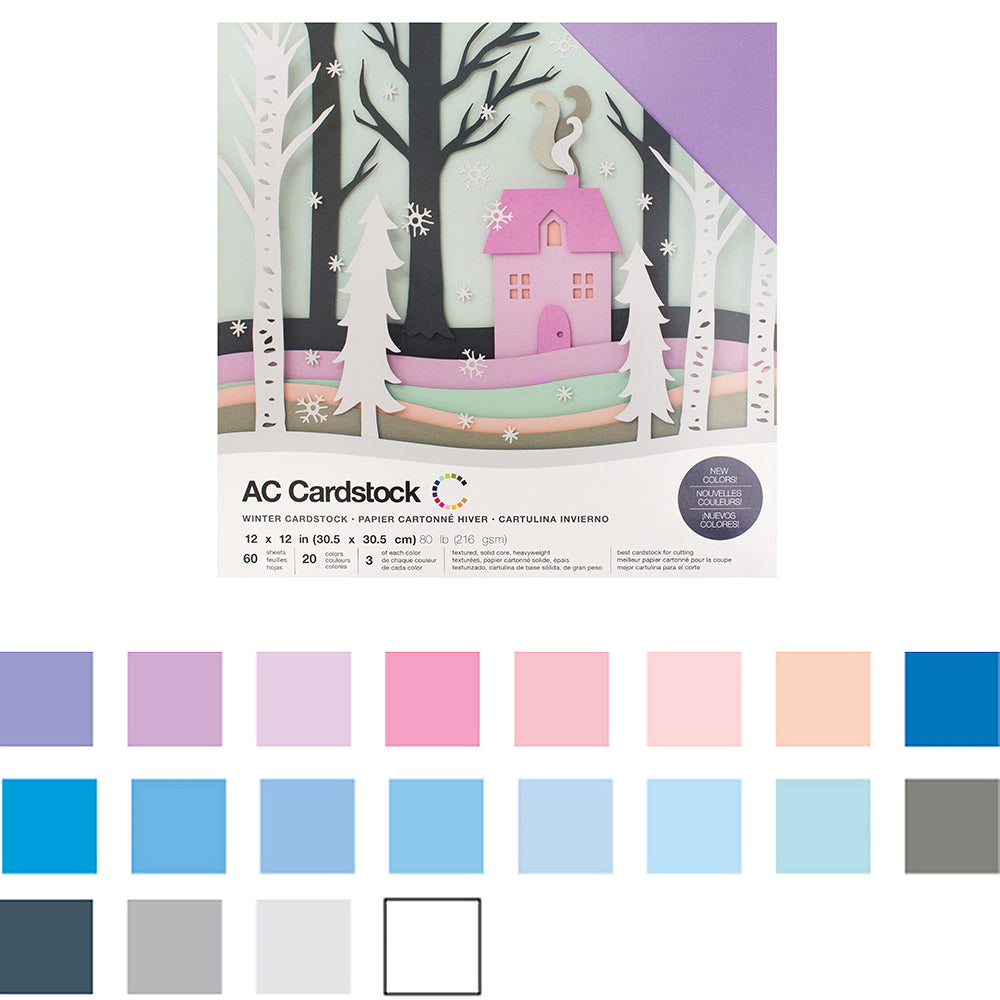 AC Cardstock Textured 12x12" Solid Color Variety Pack