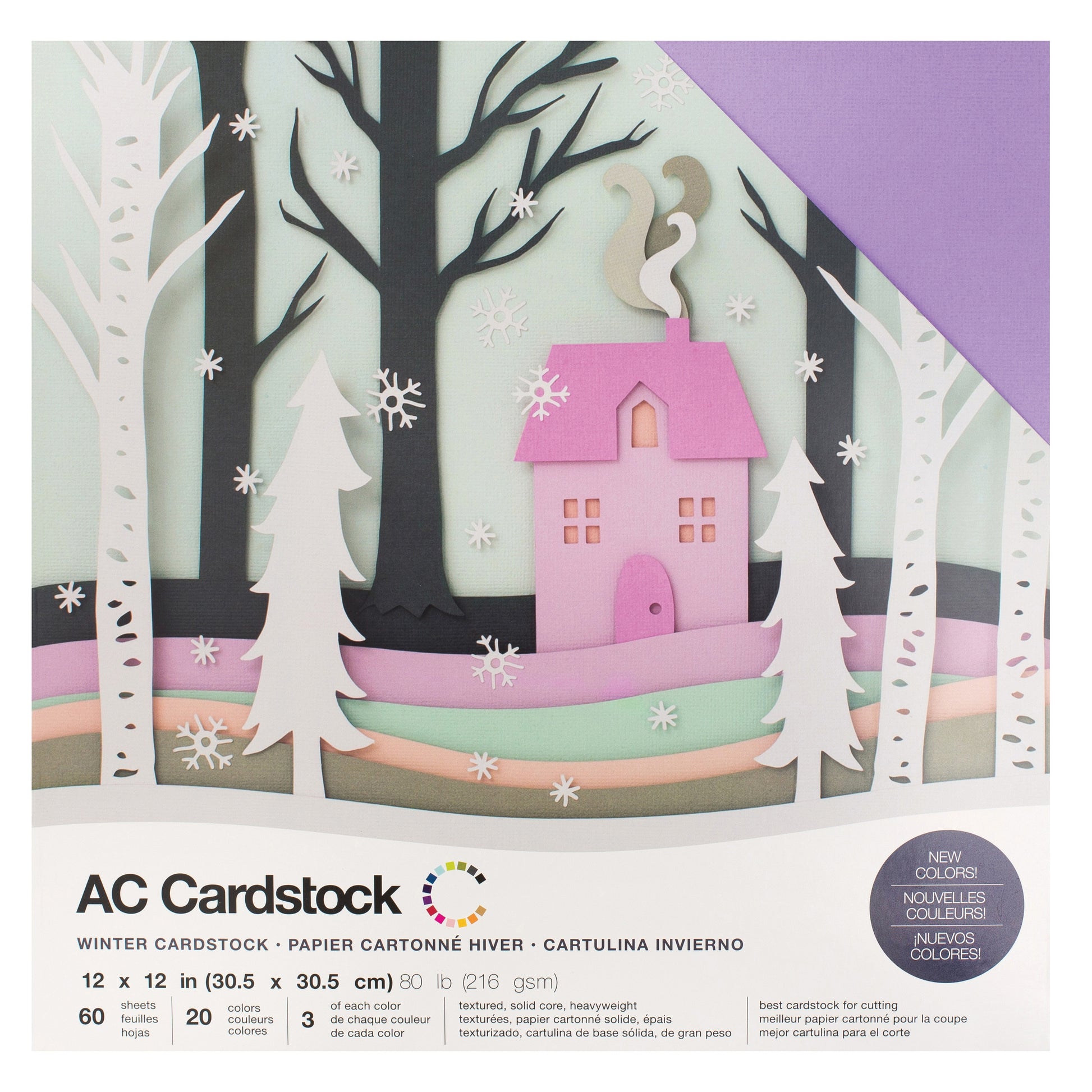 AC Cardstock Textured 12x12" Solid Color Variety Pack