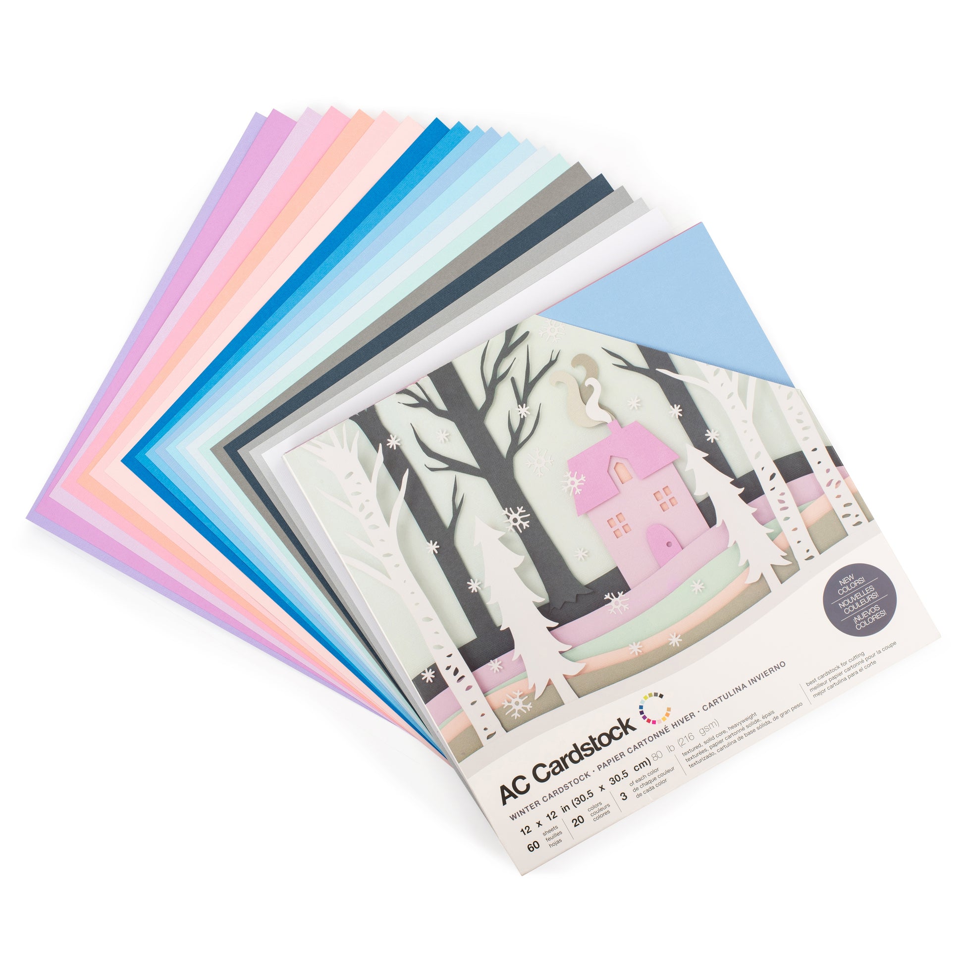 AC Cardstock Textured 12x12" Solid Color Variety Pack