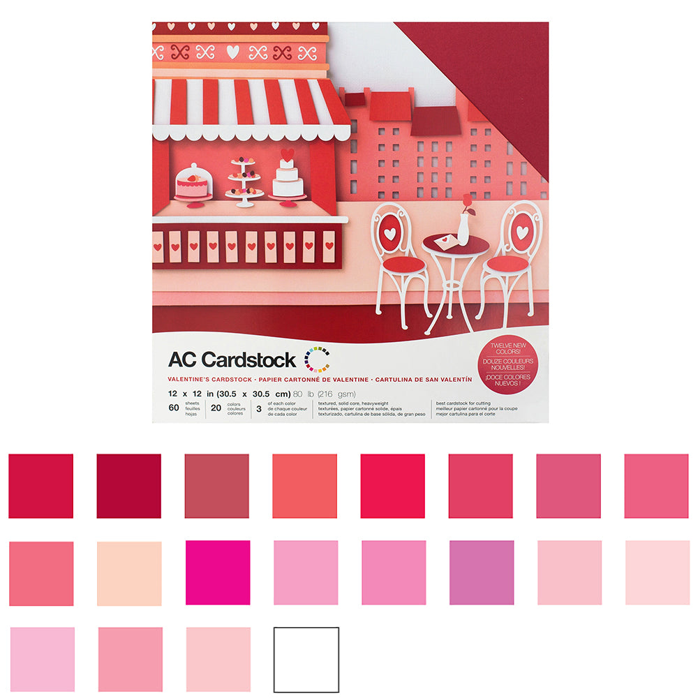 AC Cardstock Textured 12x12" Solid Color Variety Pack