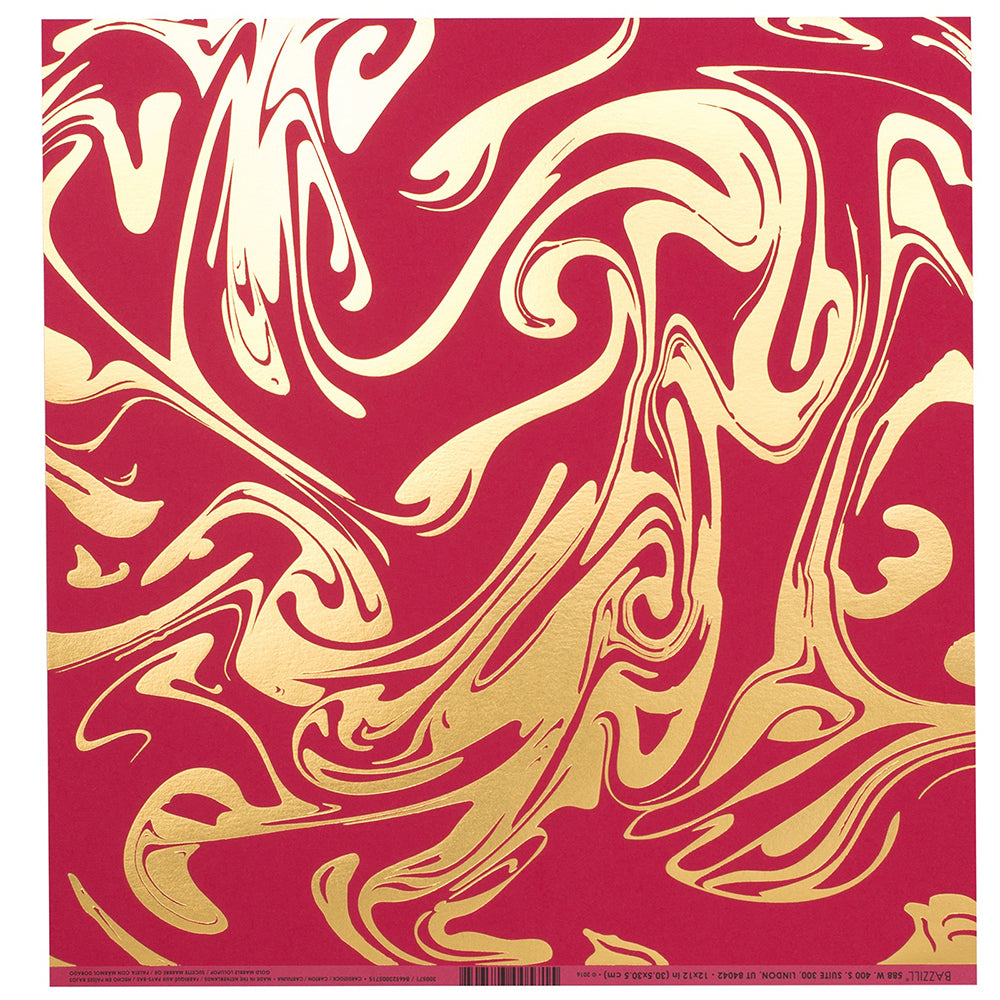 Bazzill Foiled Marble Pattern 12x12" Cardstock Packs