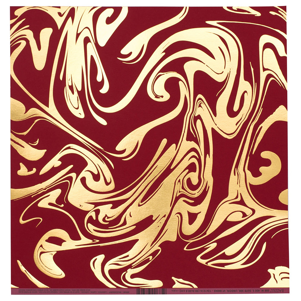 Bazzill Foiled Marble Pattern 12x12" Cardstock Packs