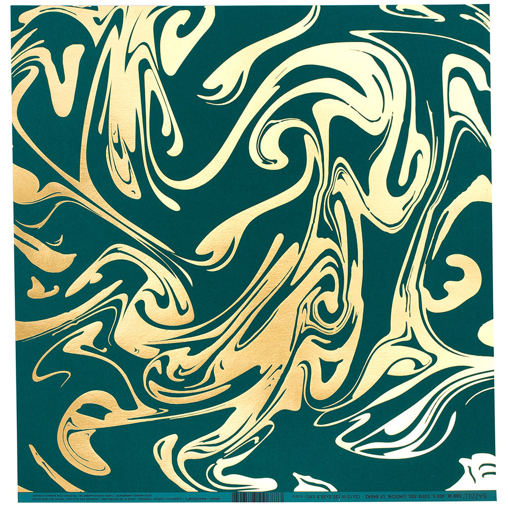 Bazzill Foiled Marble Pattern 12x12" Cardstock Packs