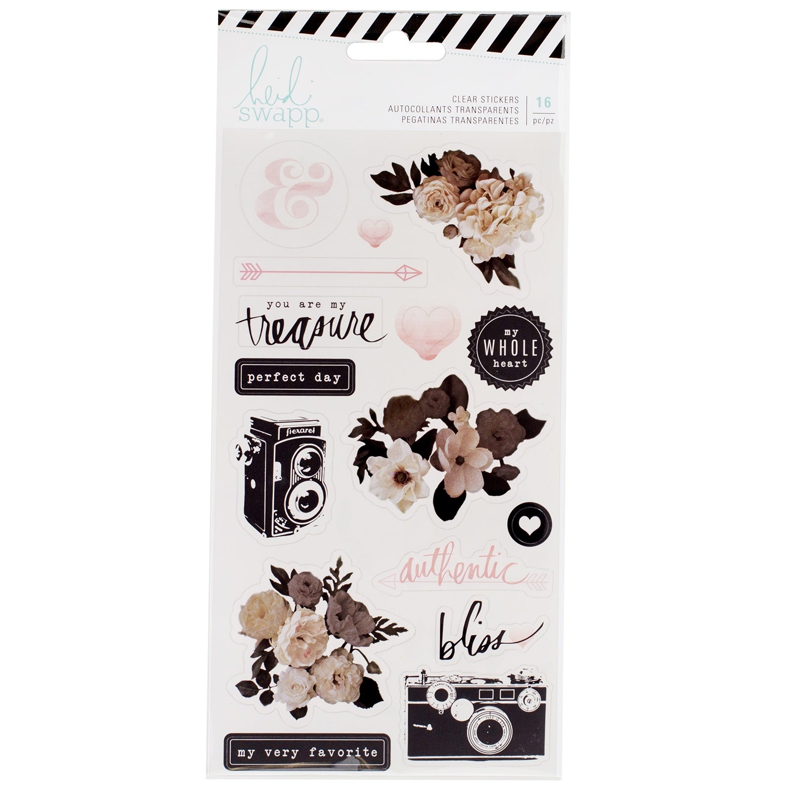 Heidi Swapp Magnolia Jane Clear Stickers - 16 pieces