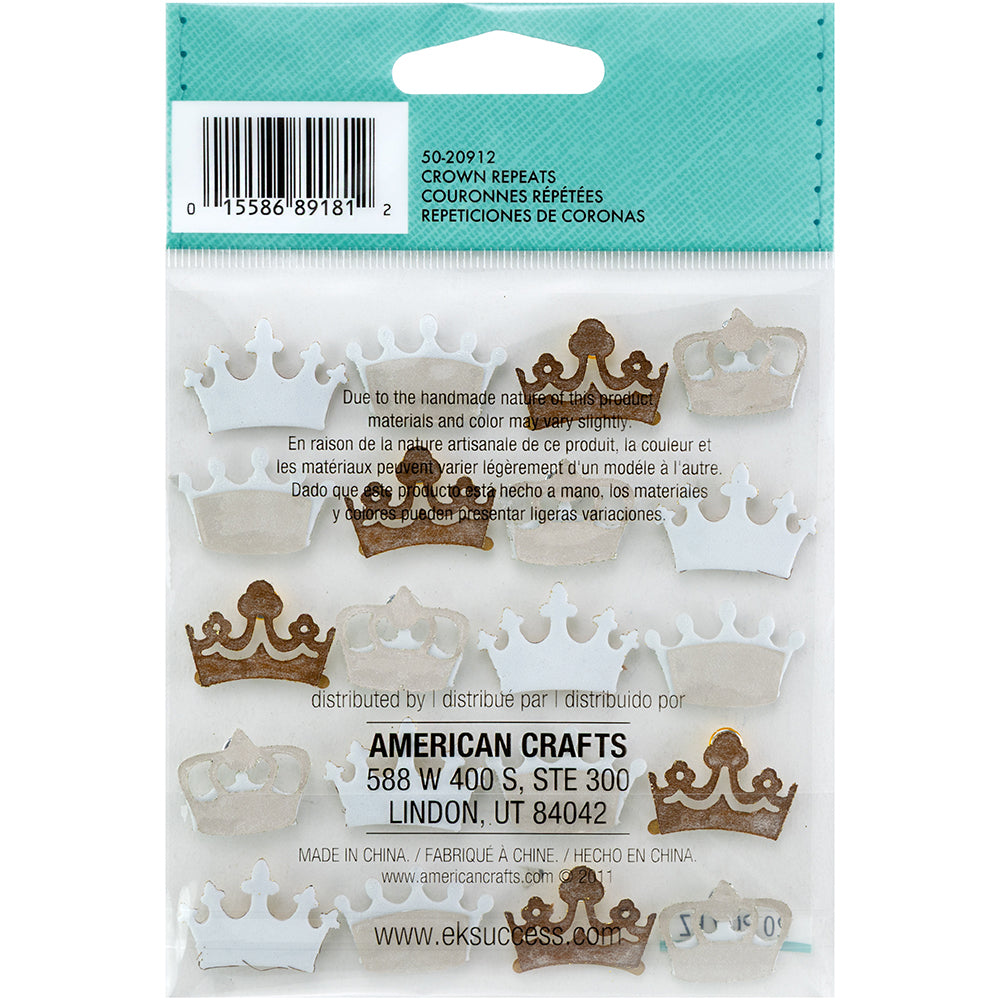 Jolee's Boutique Cabochon Dimensional Repeat Stickers - Crowns, 20pcs