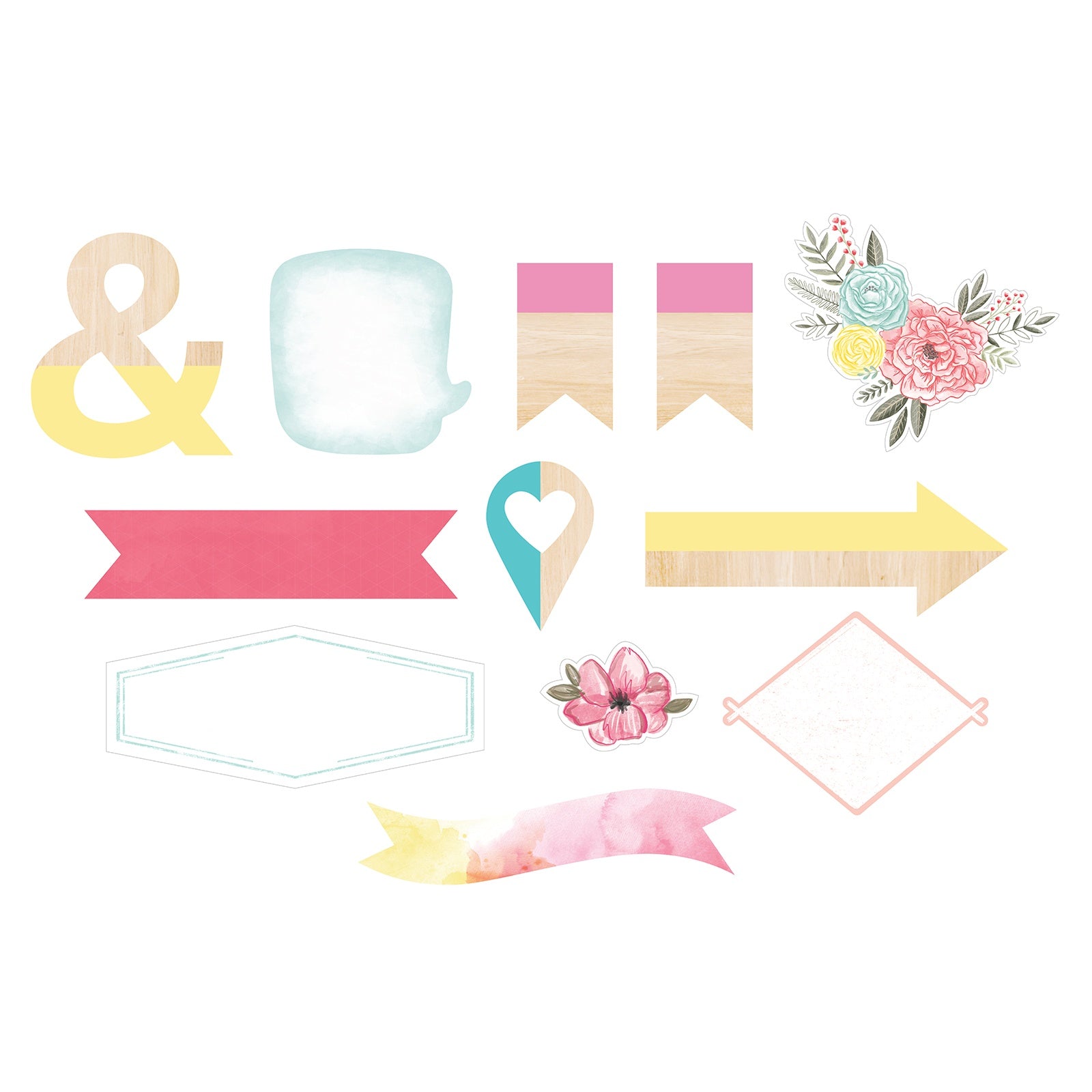 American Crafts Poster Shop Cardstock Ephemera - Floral