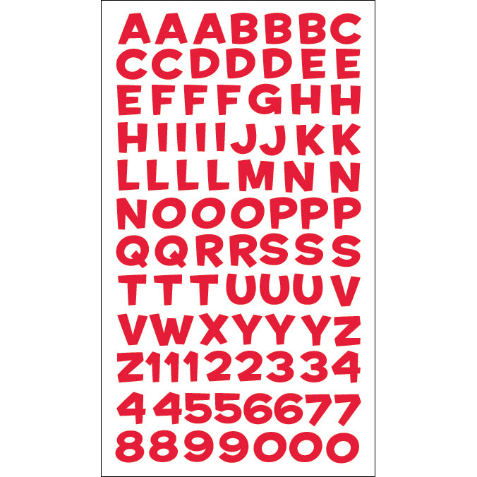 Sticko Alphabet Stickers - Funhouse, Deep Red Metallic, 8879pcs