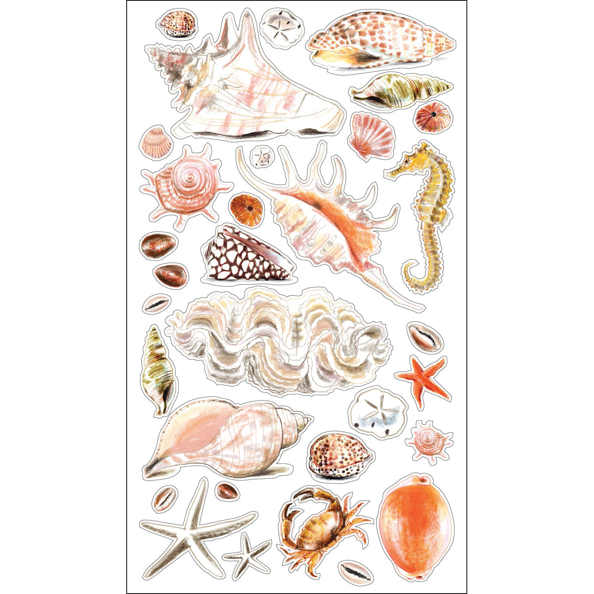 Sticko Stickers - Seashells & Sand