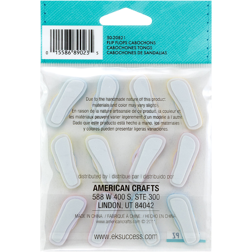 Jolee's Boutique Cabochon Dimensional Repeat Stickers - Flip - Flops, 12pcs