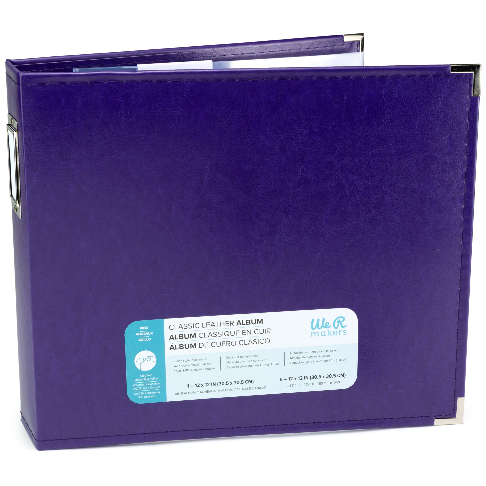 We R Makers 12x12" Faux Leather D-Ring Photo Album