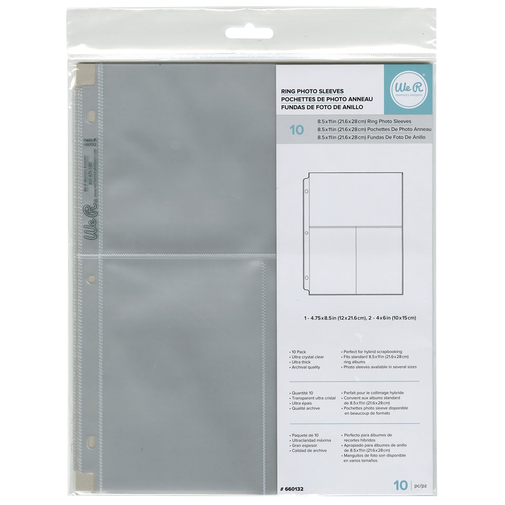 We R 8.5x11" Ring Photo Album Page Protector and Photo Sleeves