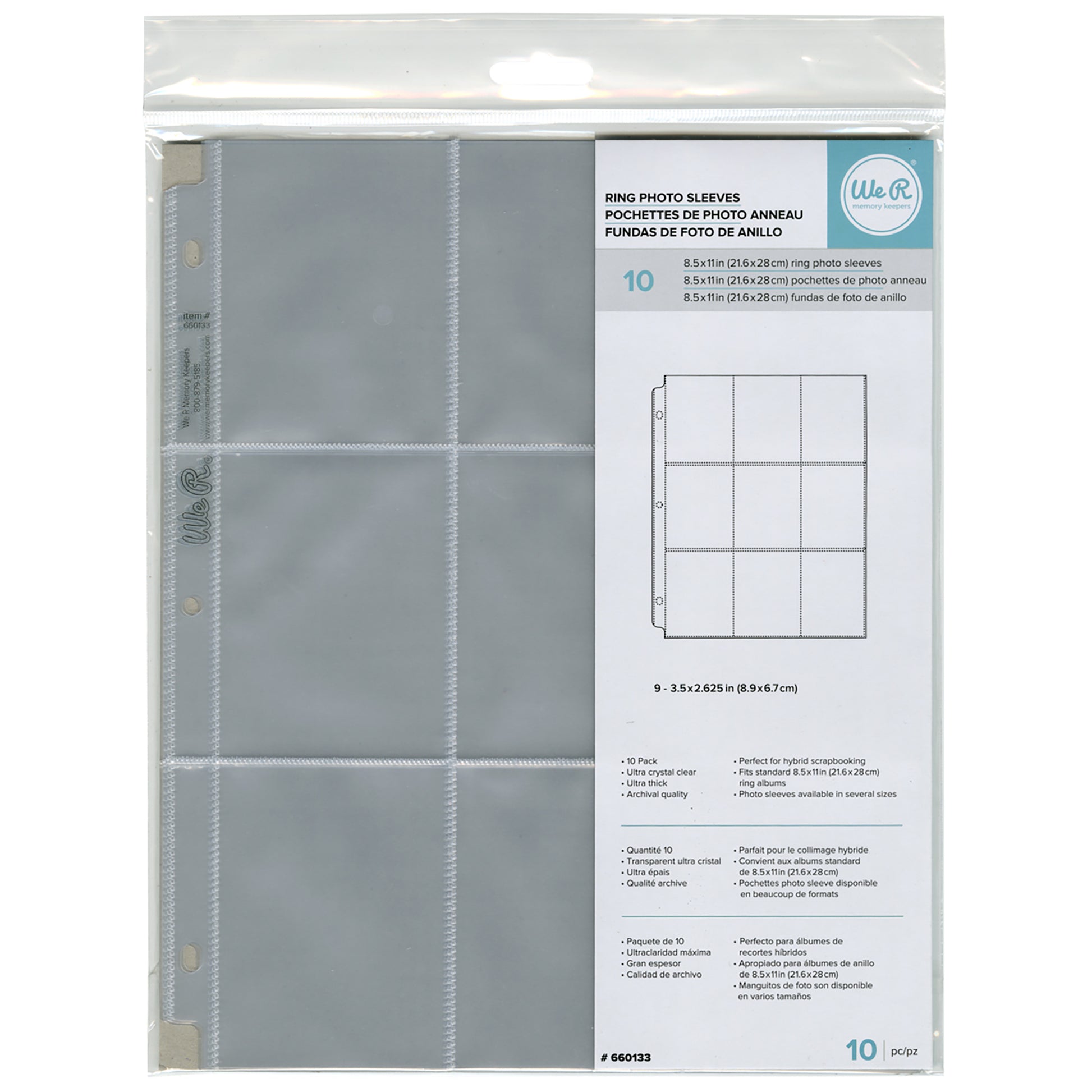 We R 8.5x11" Ring Photo Album Page Protector and Photo Sleeves
