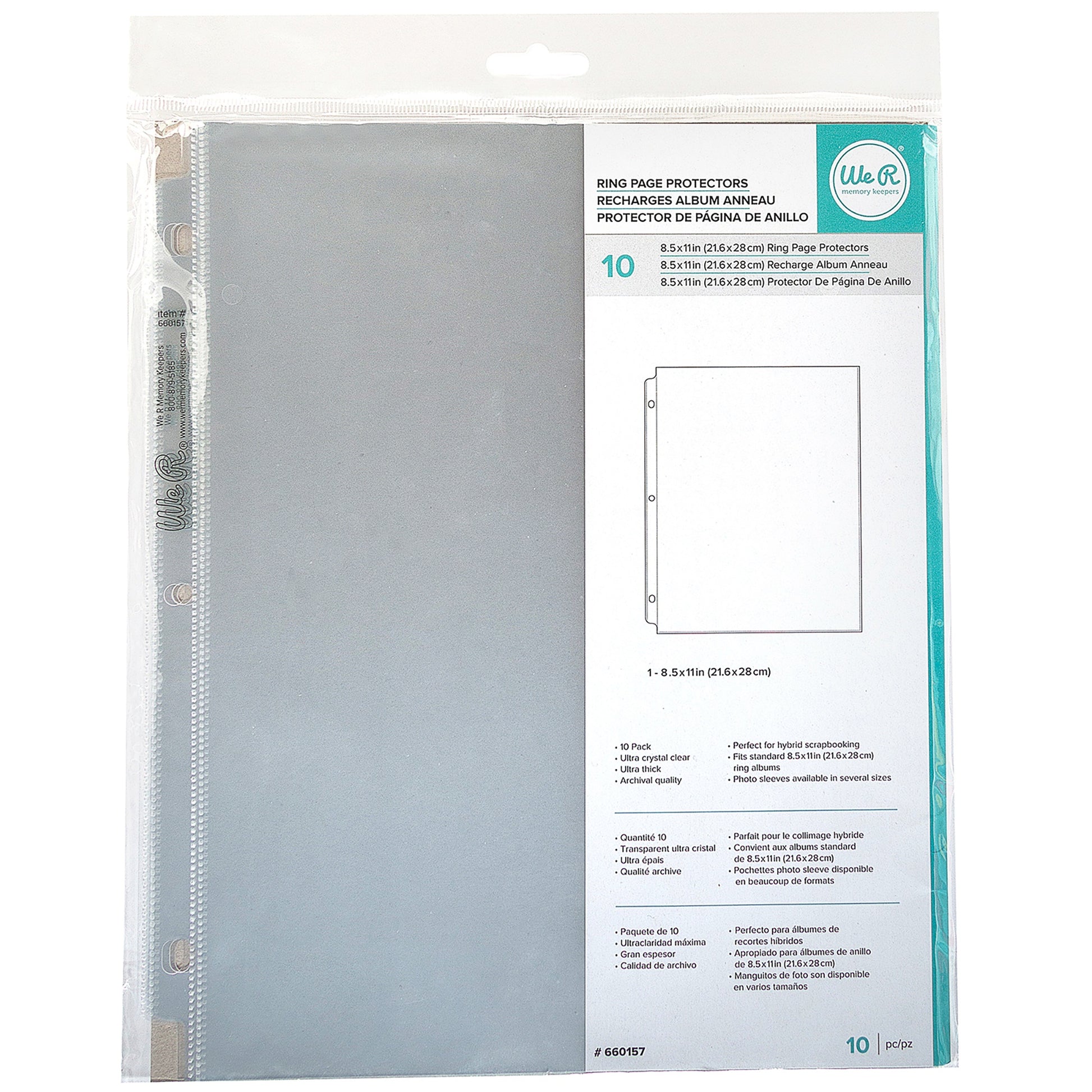 We R 8.5x11" Ring Photo Album Page Protector and Photo Sleeves