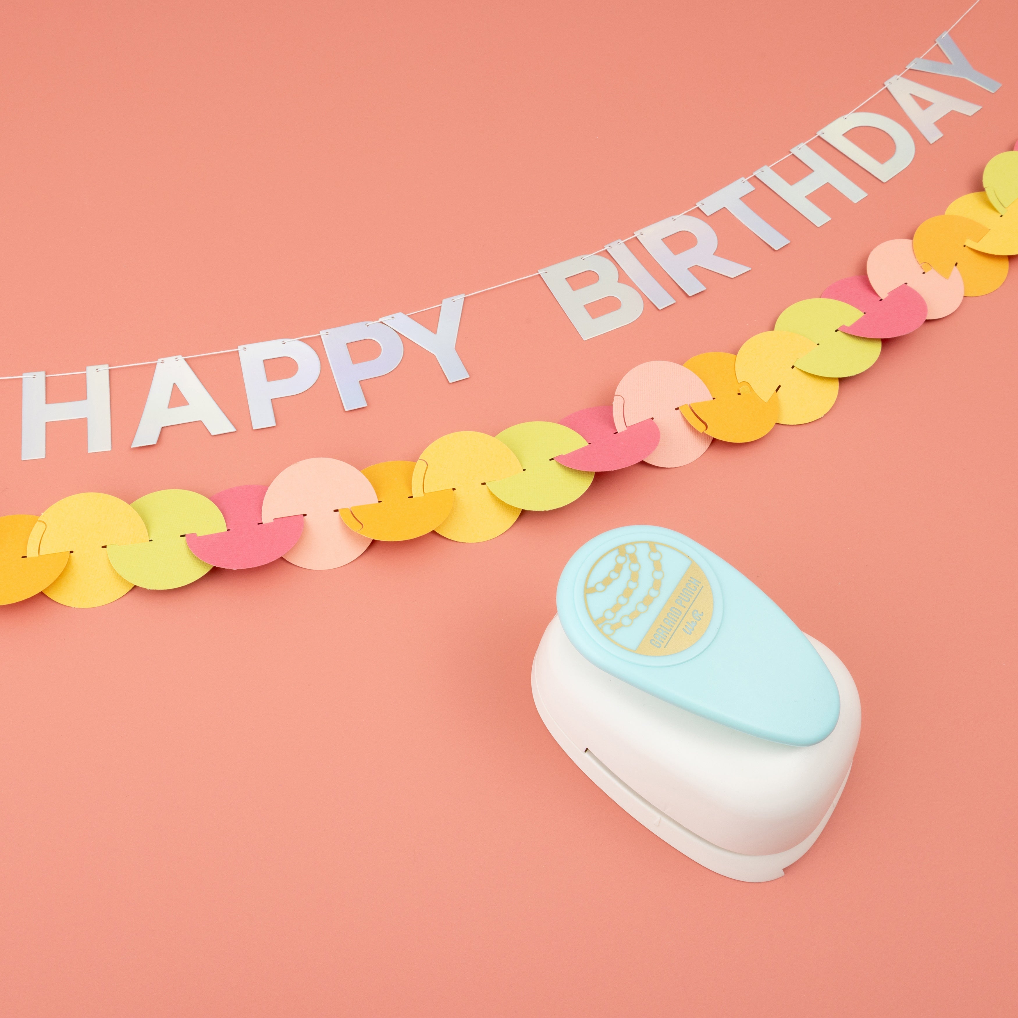 Party punch with orange and yellow banner