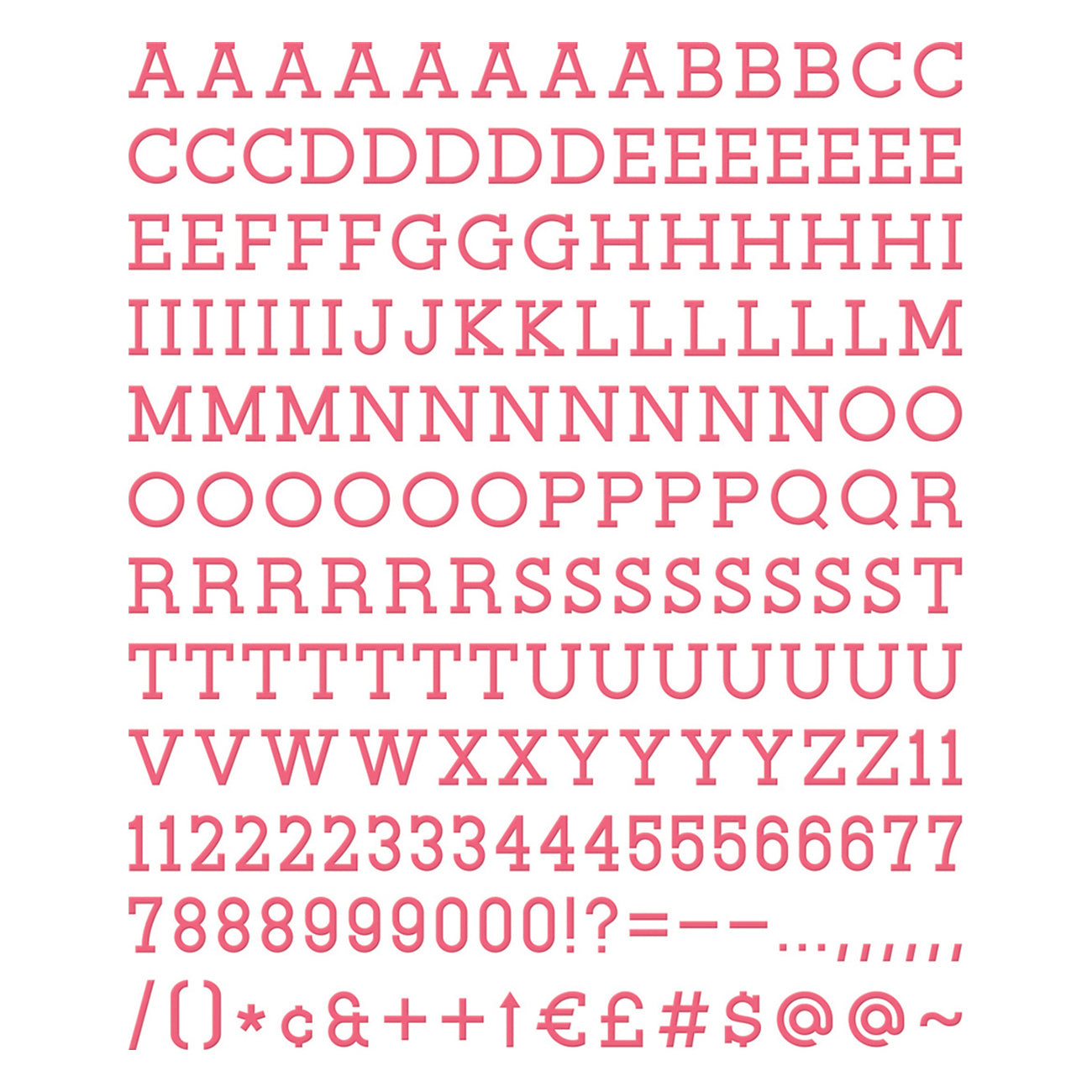 DCWV Letterboard 1" Letters & Characters - Assorted Styles