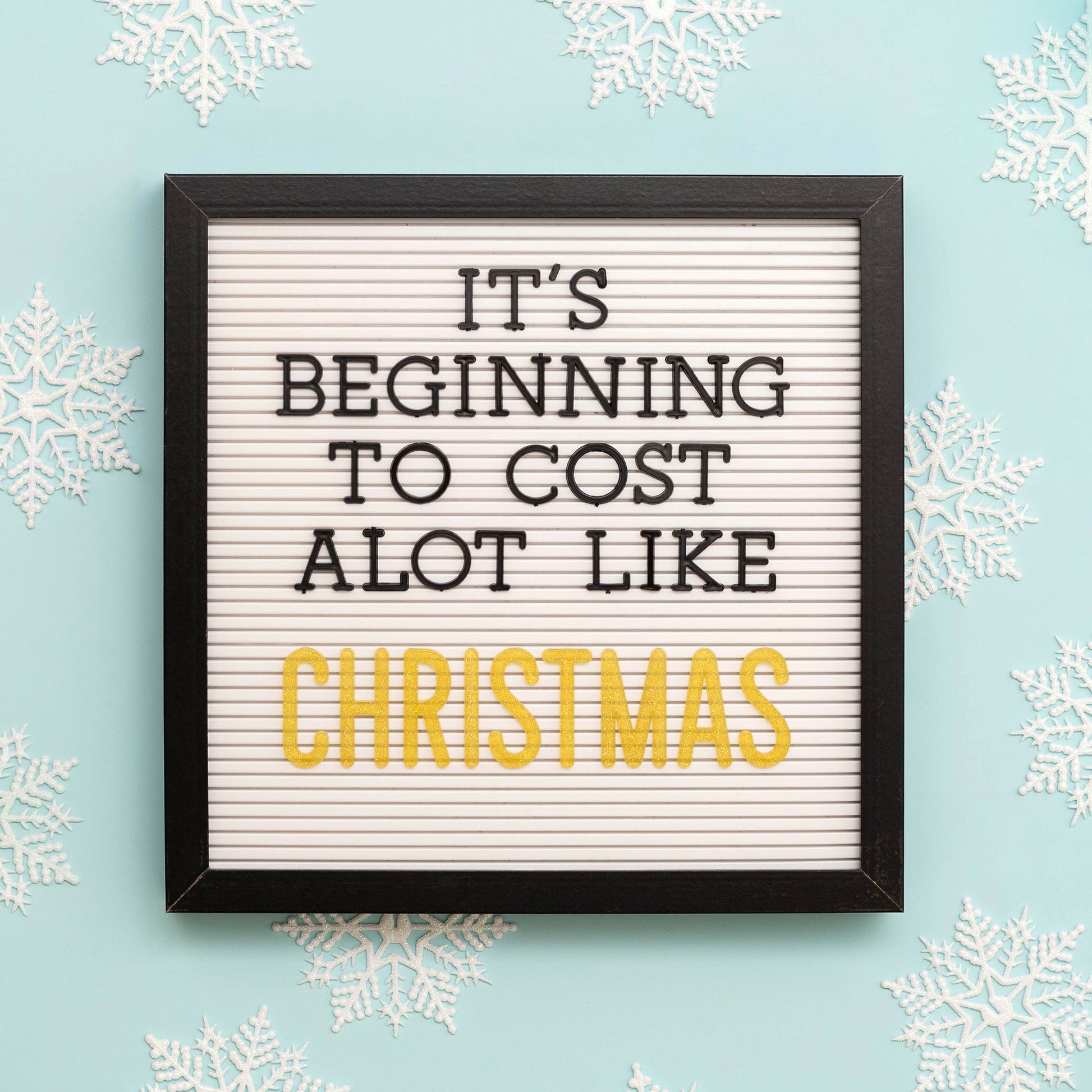 DCWV Black Framed White Letterboard