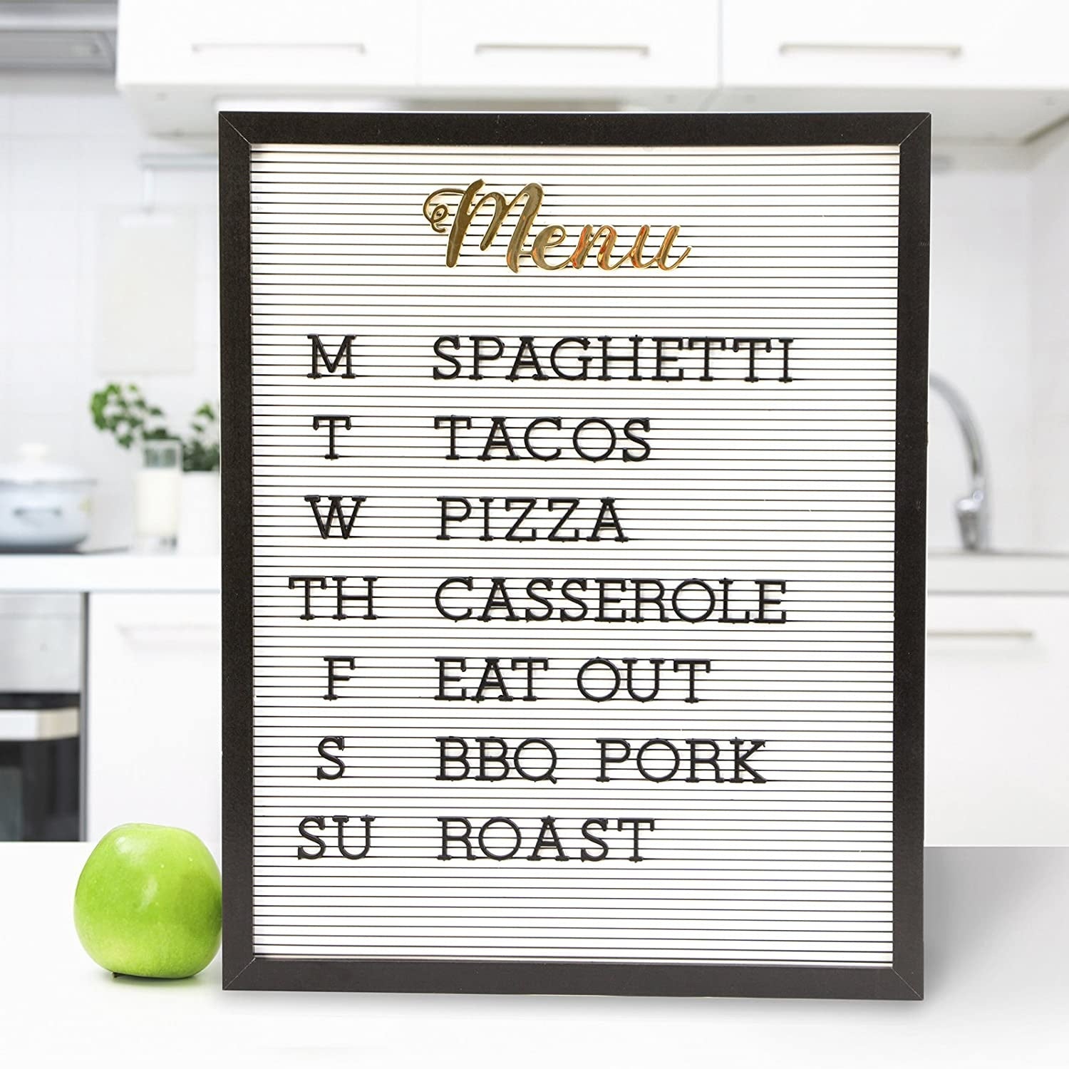 DCWV Black Framed White Letterboard