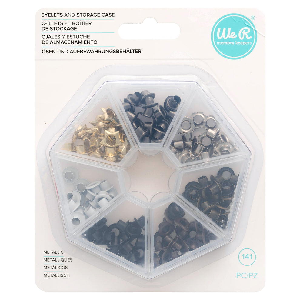 We R Eyelets - 140 pack with Storage Case, Available in Multiple Style ...