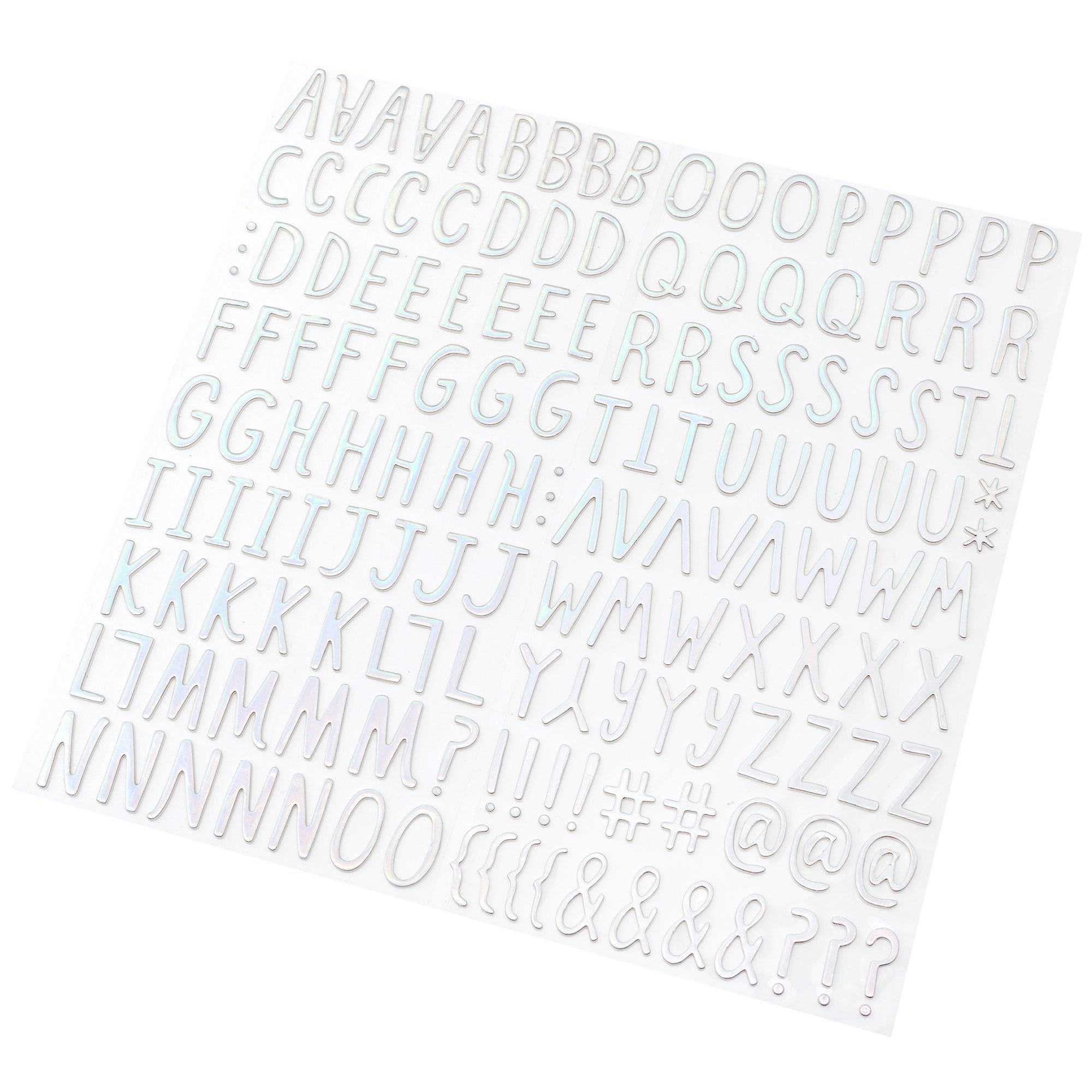 Hooray Surprise Thickers Holographic Foam Alphabet Stickers, 163 pcs